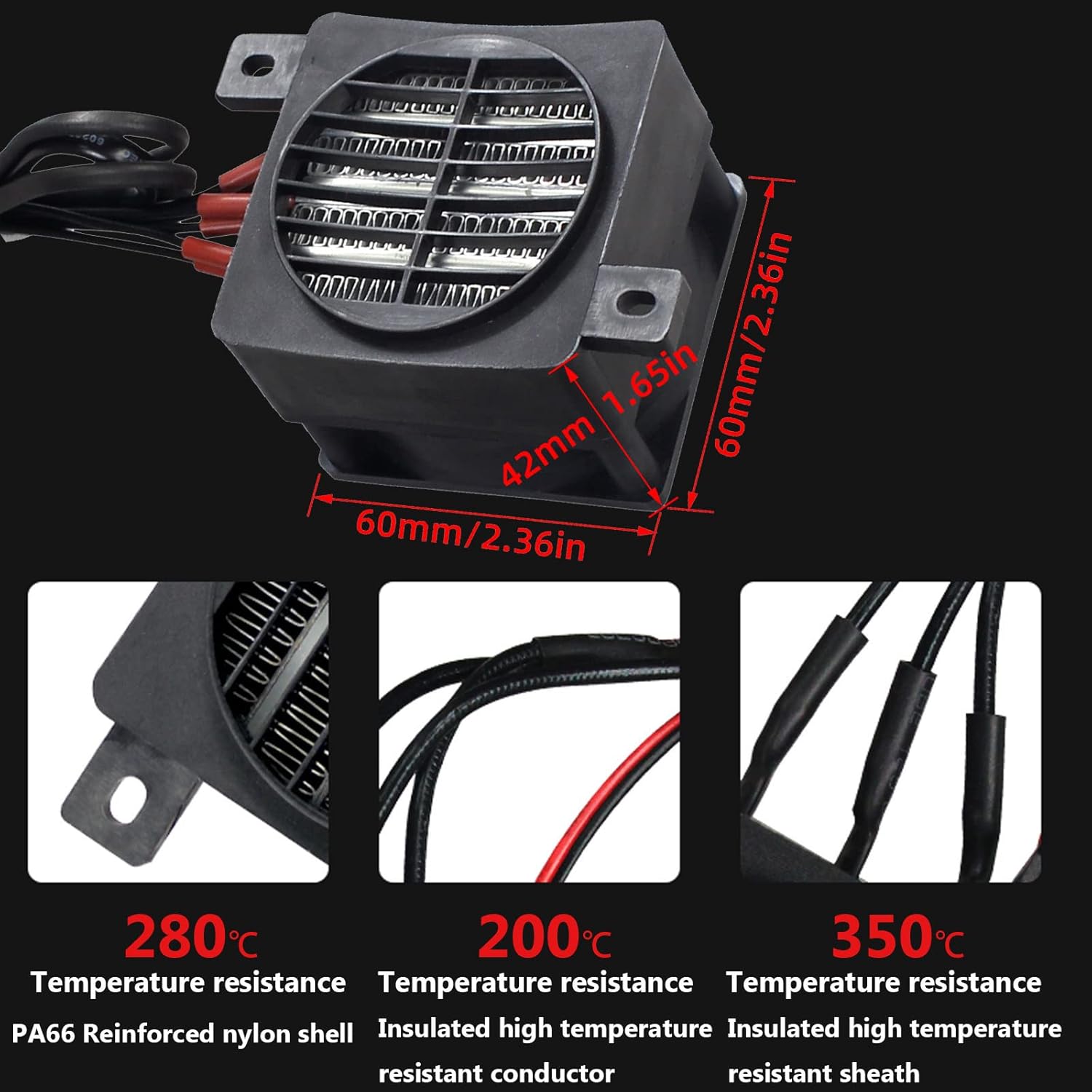 PTC Fan Heater 110V 200W Energy Saving Portable