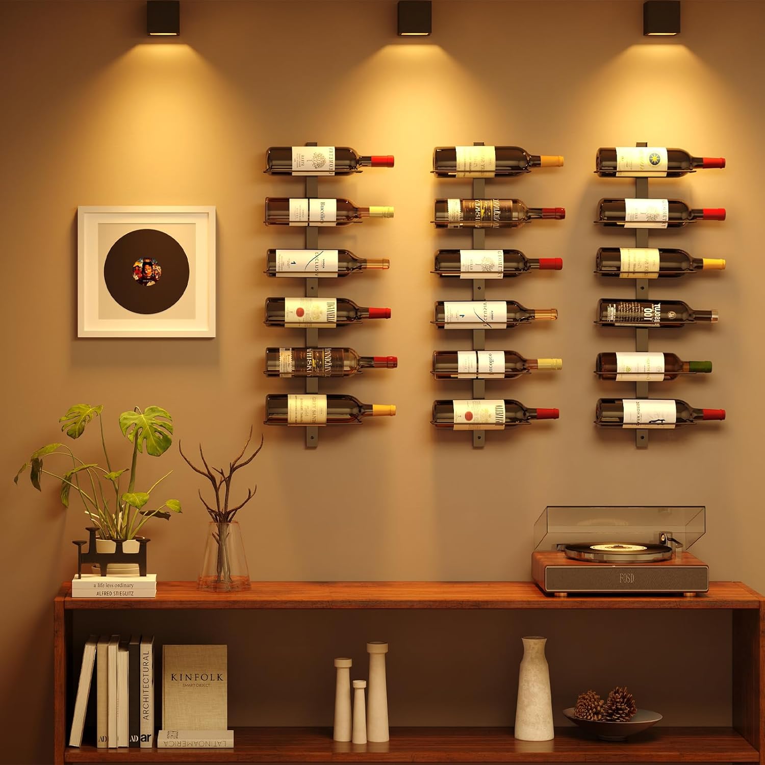 X-cosrack 12-Bottle Wall Wine Rack with Detachable Design