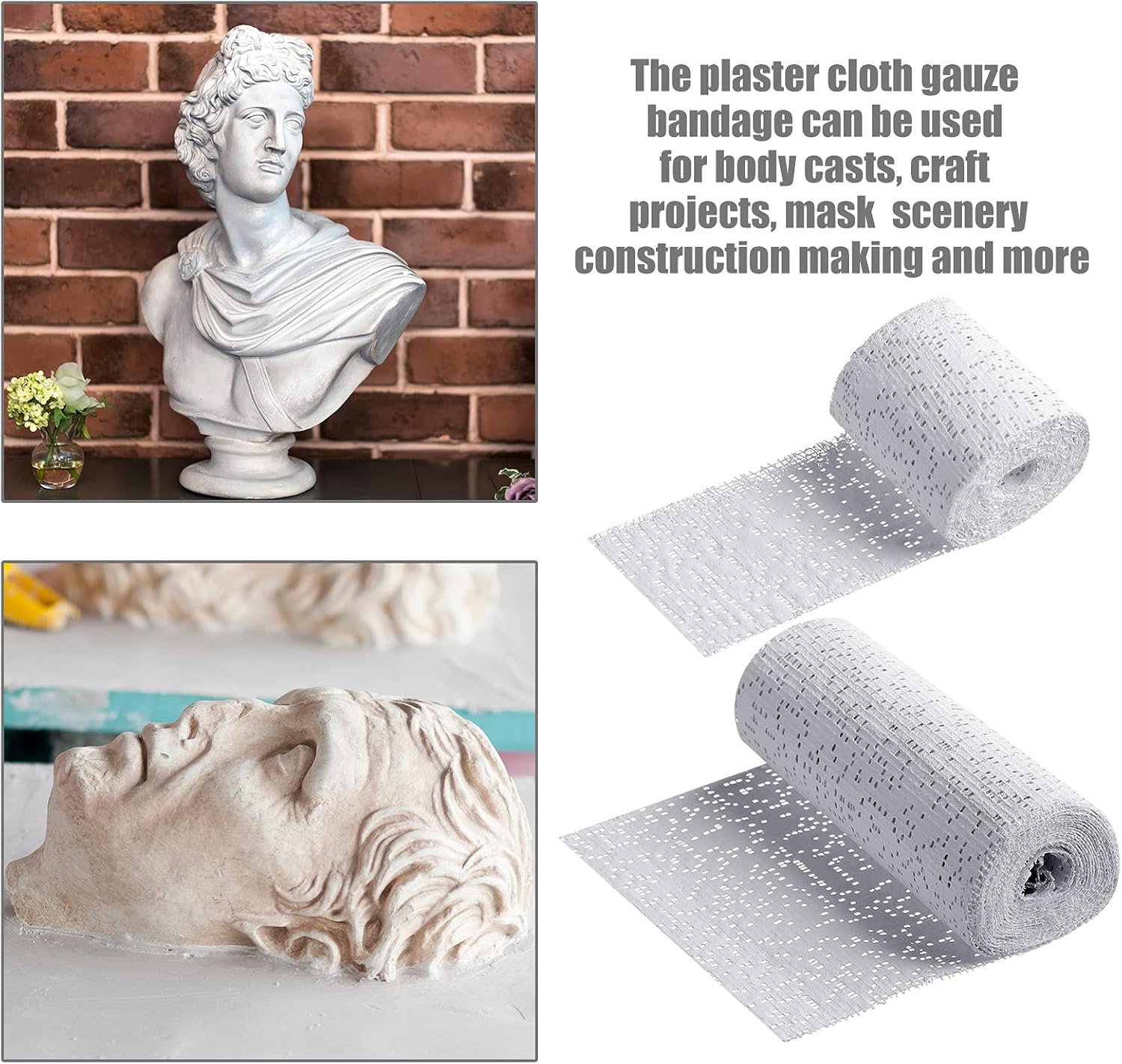 Nuanchu 6 Rolls Plaster Cloth Gauze Bandage for Casting