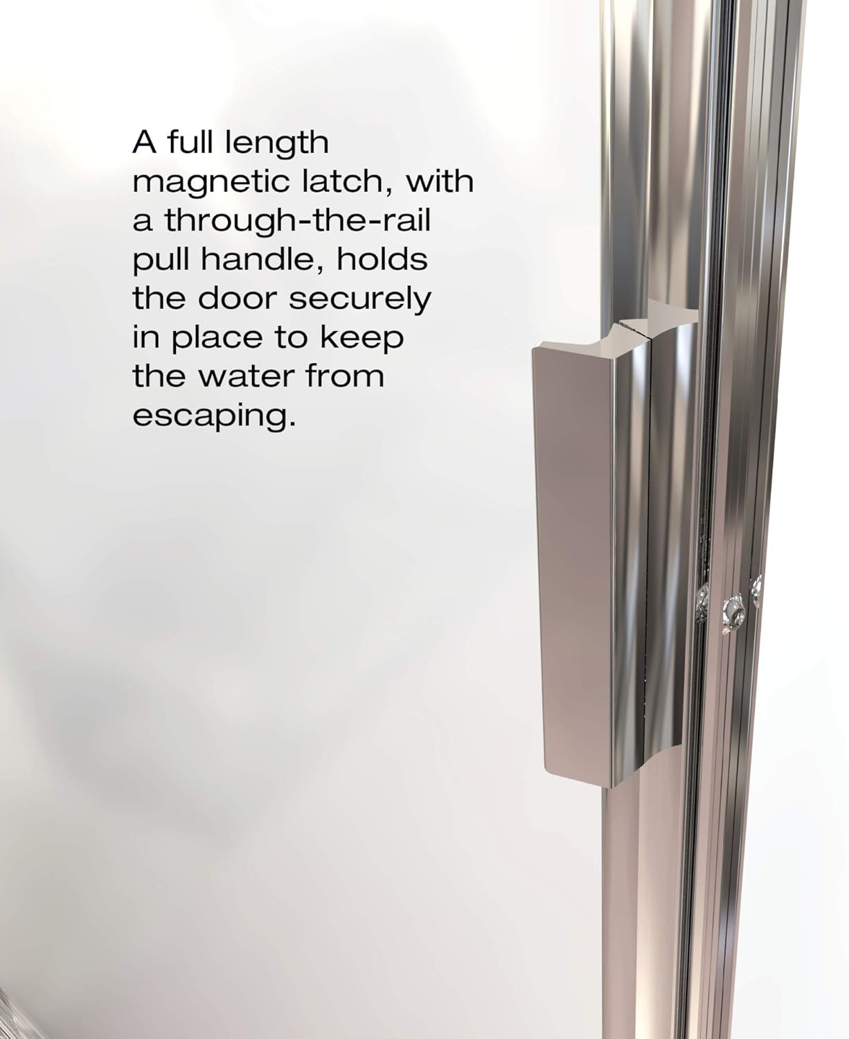 Basco Pivot Shower Door Clear Glass Silver