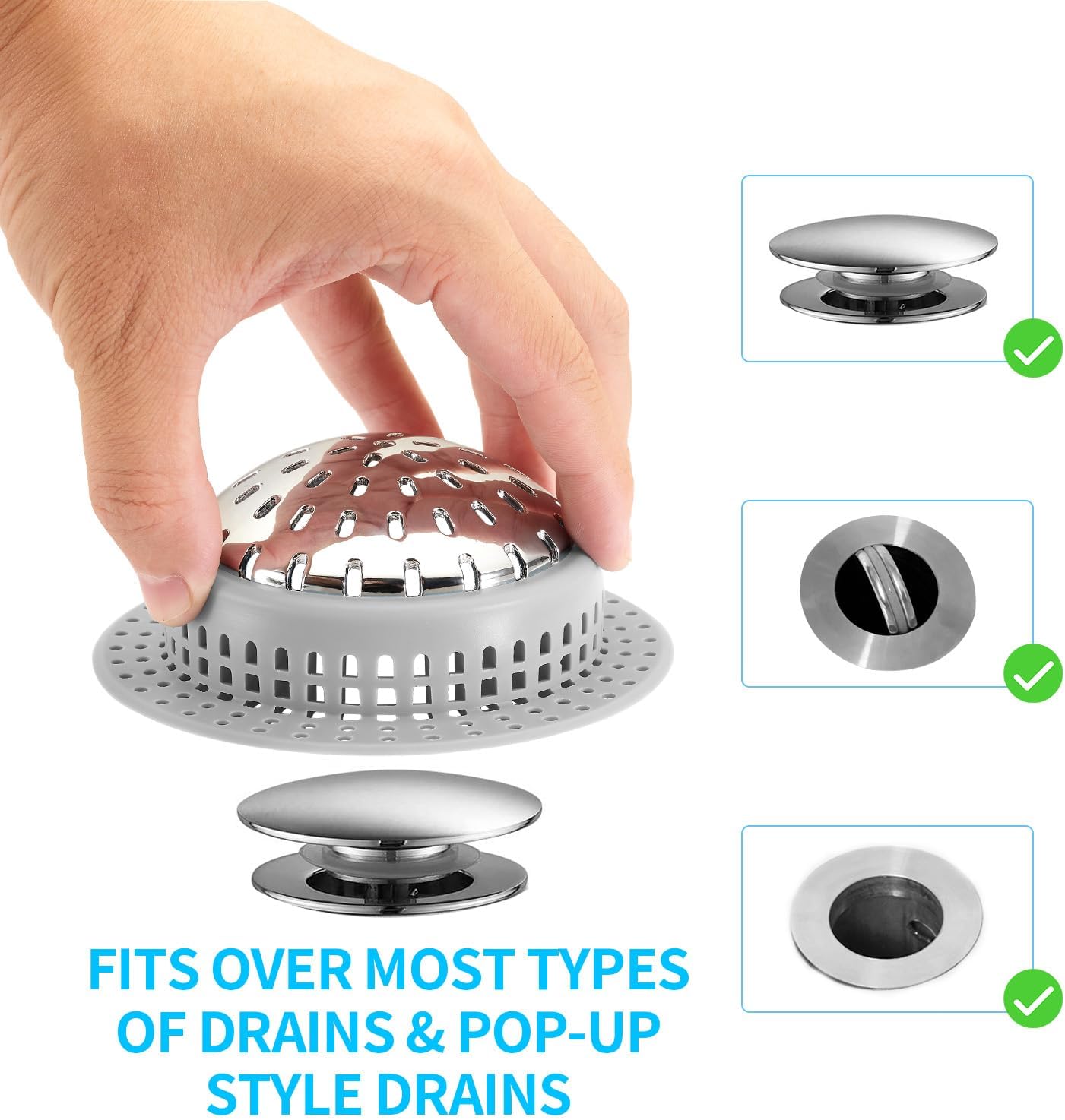 Aluvor Drain Hair Catcher - Large Anti-Rust Non-Slip