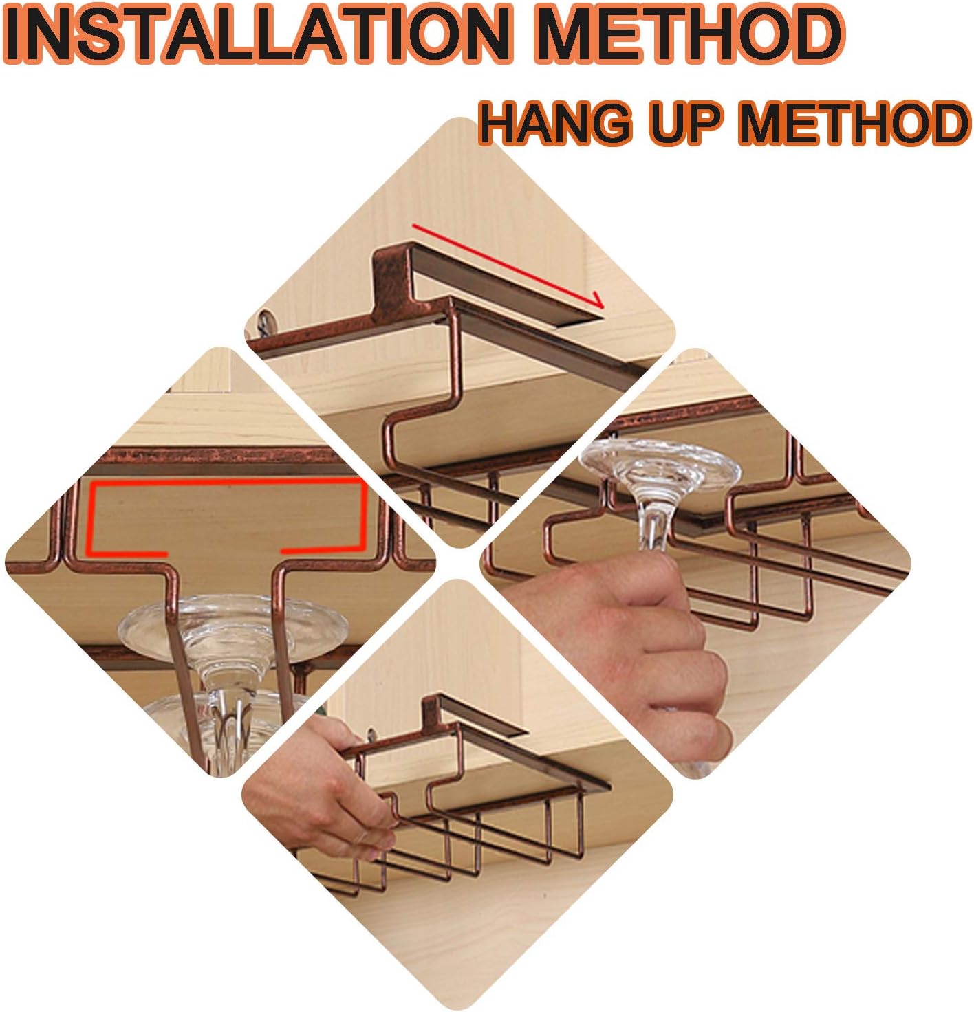 Modern Metal Wine Glass Rack - Multi-Function Storage Organizer