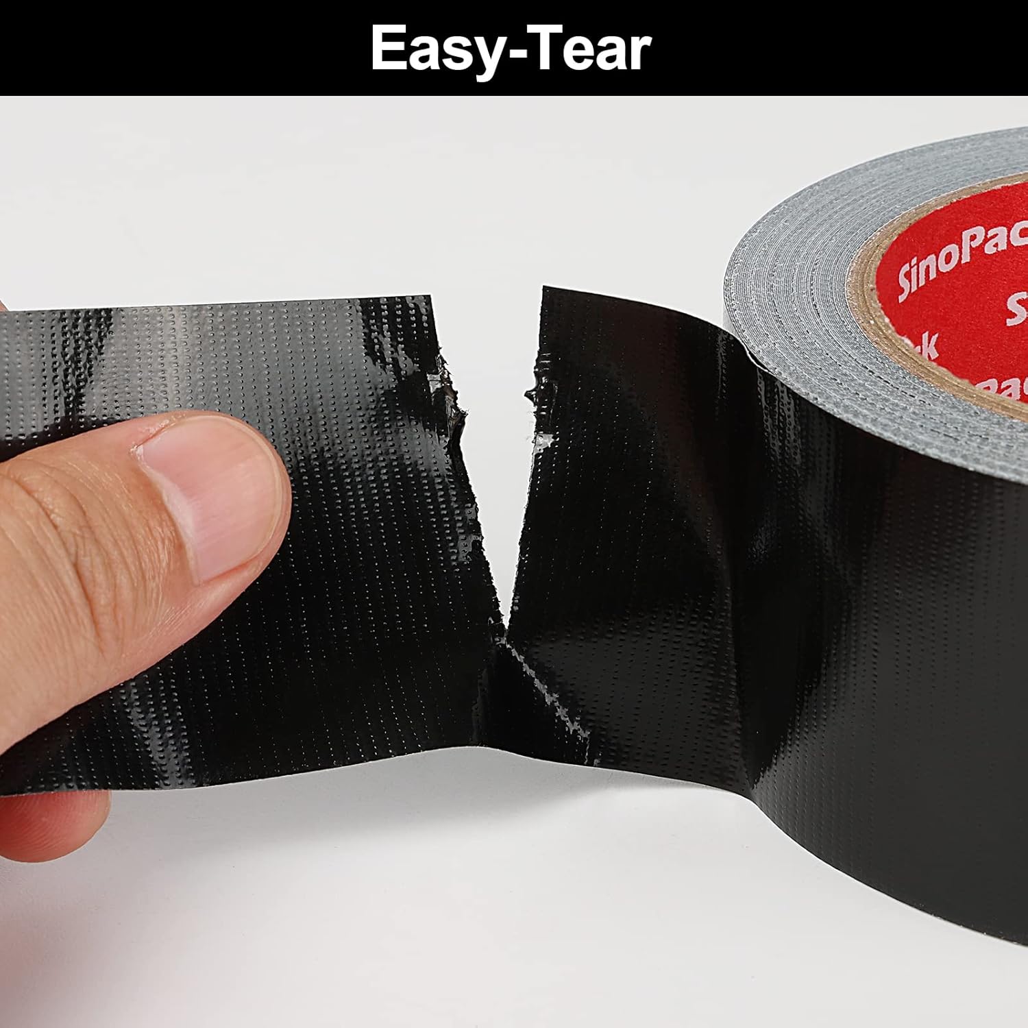 SinoPack Duct Tape 12 Pack Heavy Duty Waterproof Black No Residue