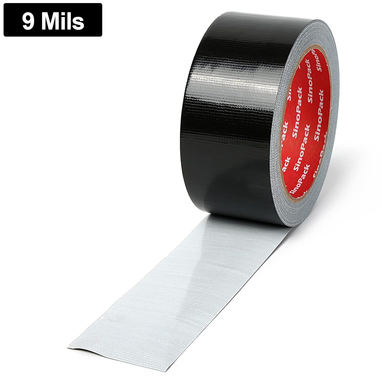 SinoPack Duct Tape 12 Pack Heavy Duty Waterproof Black No Residue