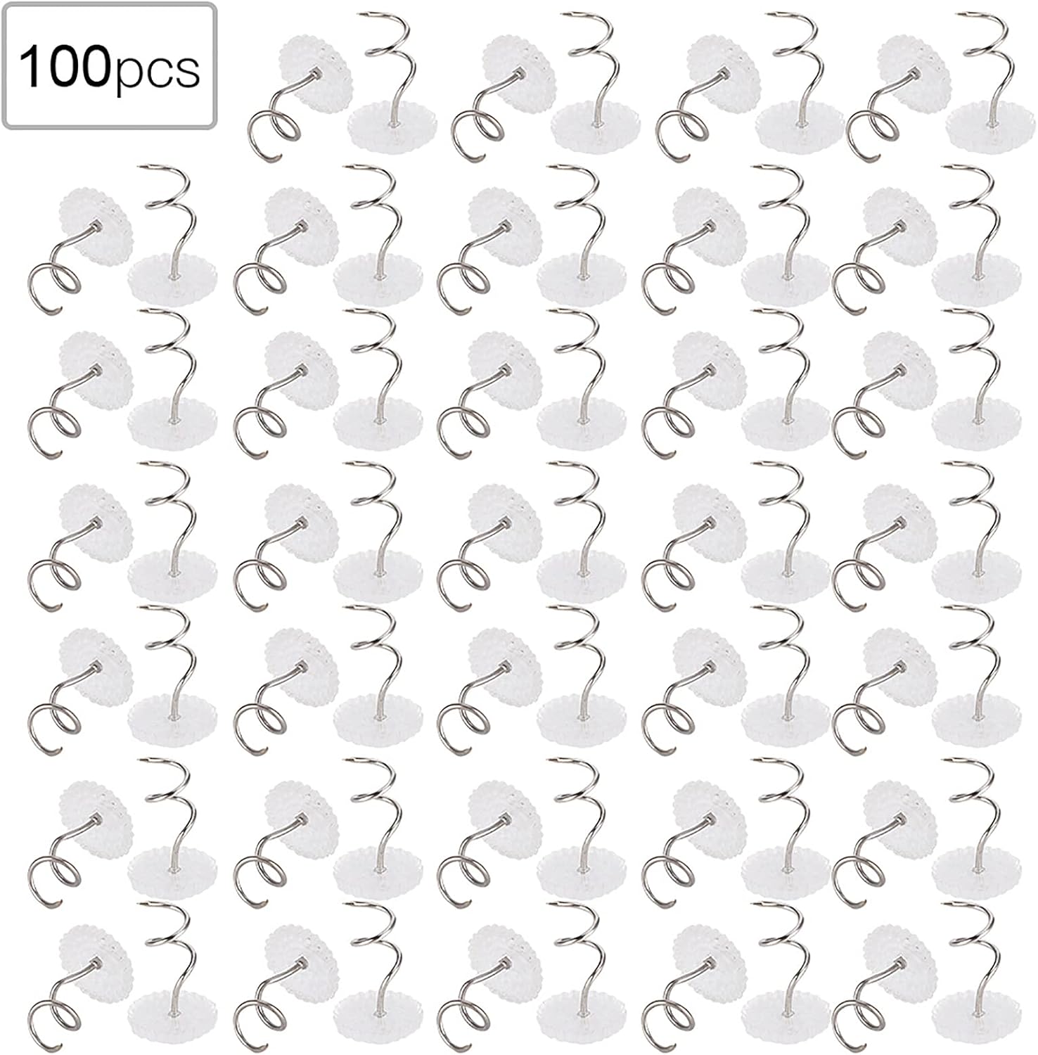 100 PCS Twist Pins with Clear Heads for Upholstery