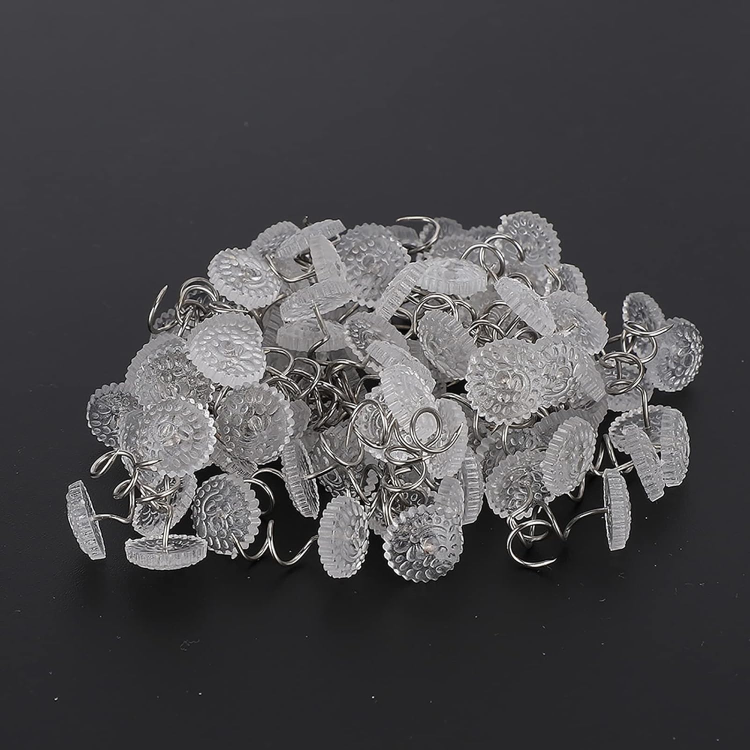 100 PCS Twist Pins with Clear Heads for Upholstery