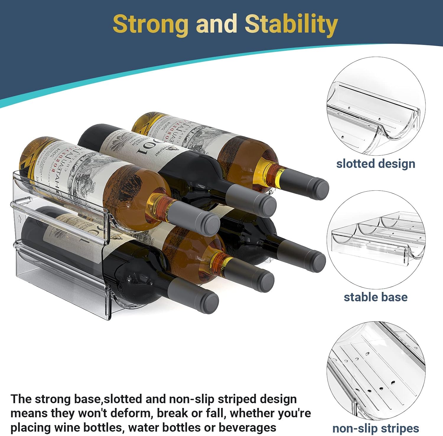 Benaep Stackable 4-Tier Water Bottle Wine Rack