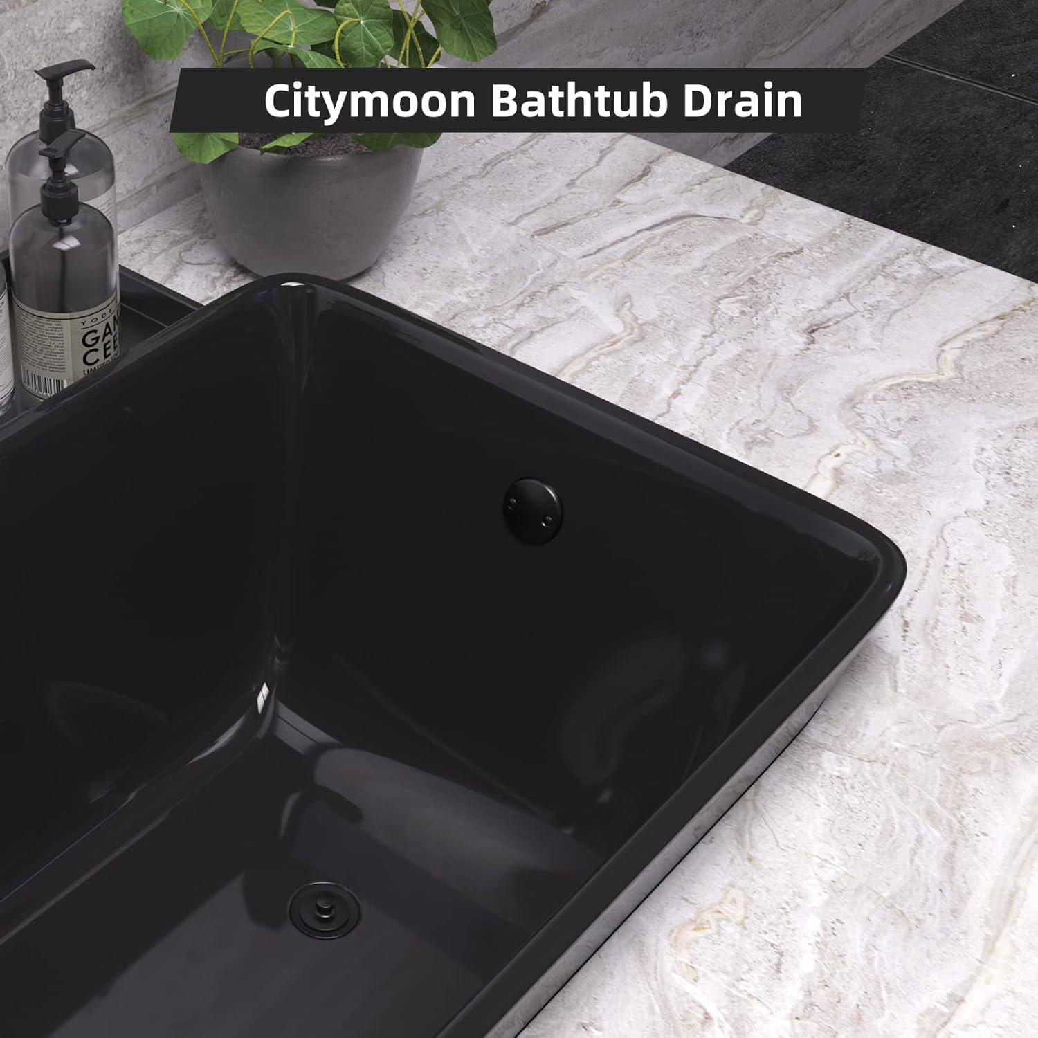 Matte Black Tub Drain and Overflow Kit Replacement
