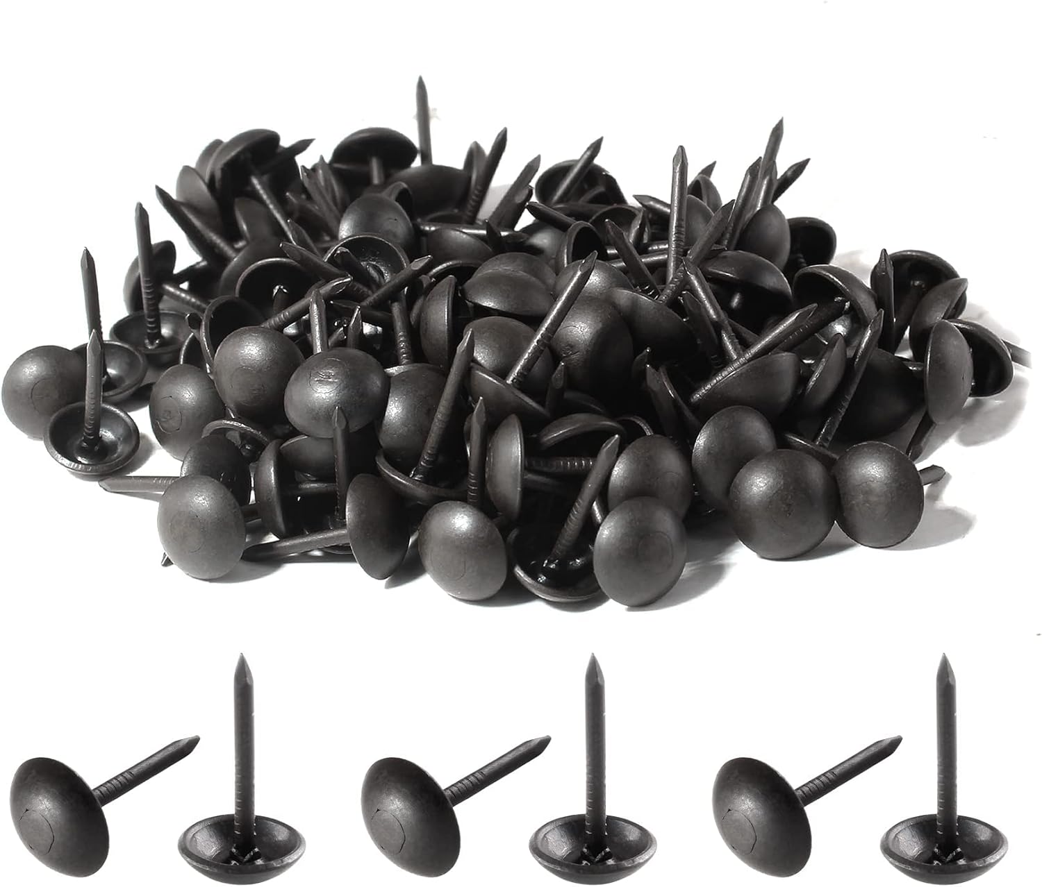 Piutouyar 200 Pcs Black Upholstery Tacks 7x13mm