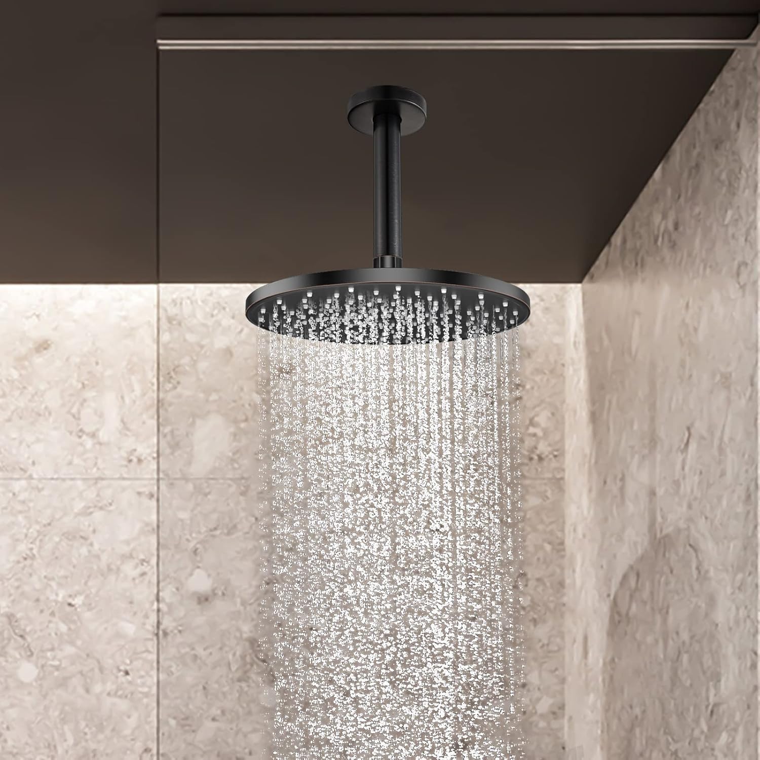 LOWCUS RP61058-RB 6 Inch Anti-Leakage Shower Arm with Flange