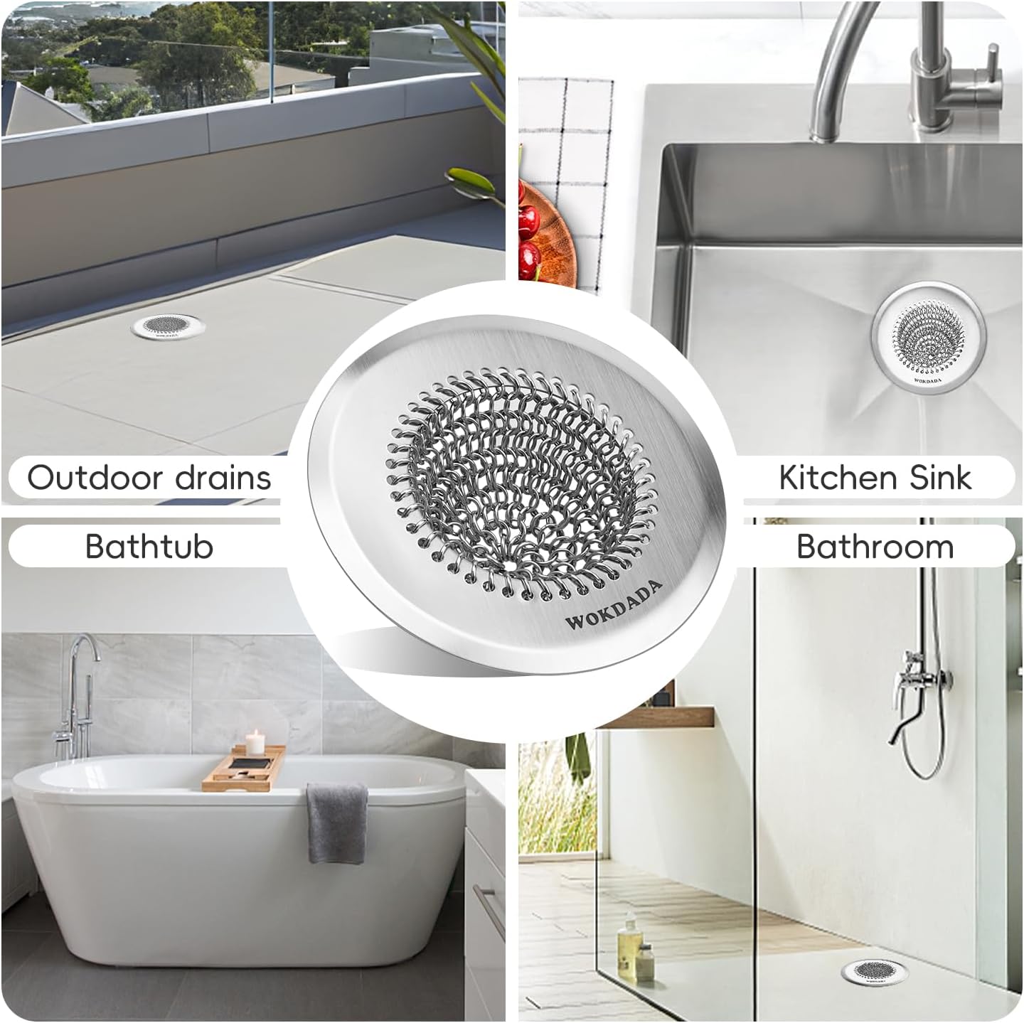 Wokdada Bathtub Drain Hair Catcher