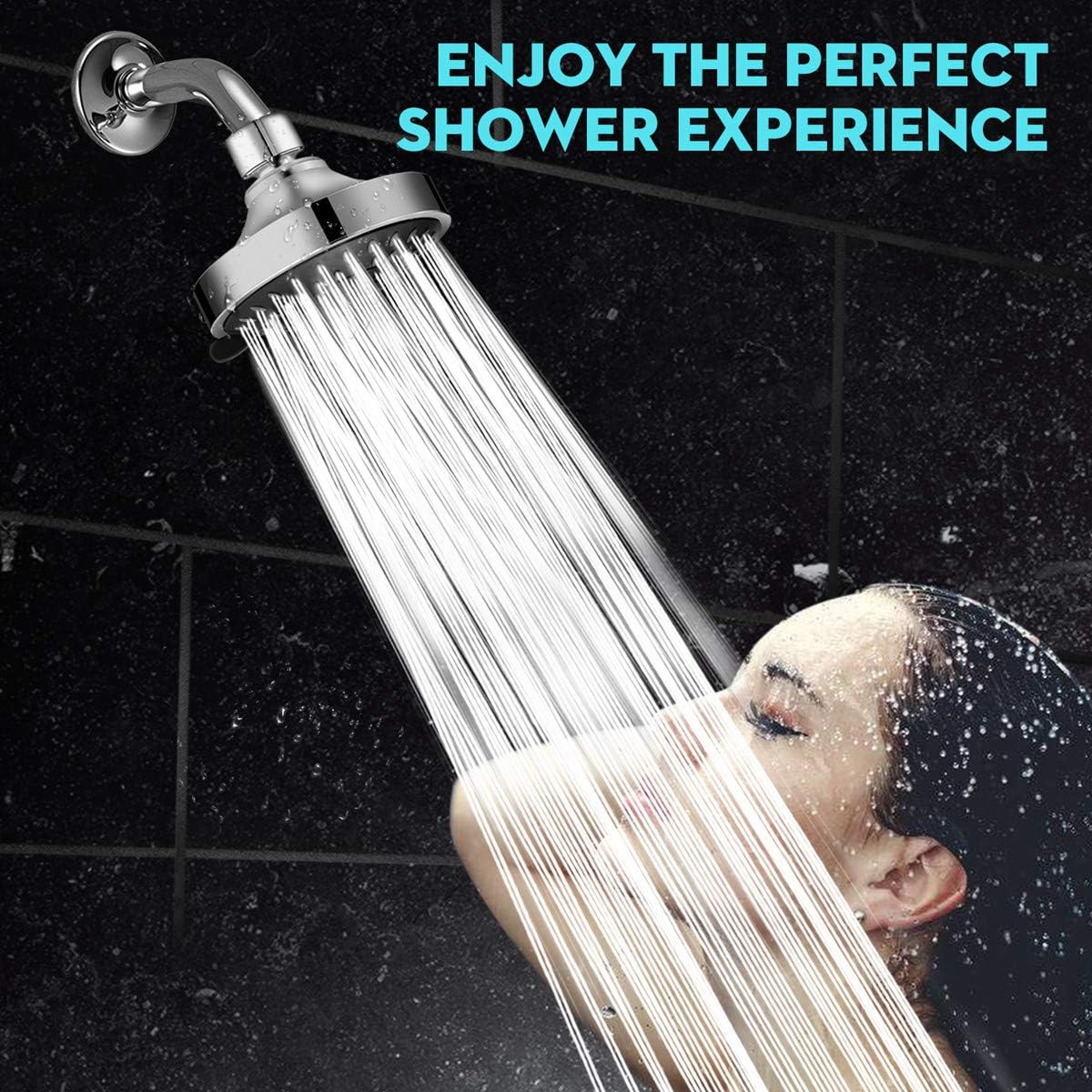 WarmSpray High Pressure 5-Setting Fixed Showerhead