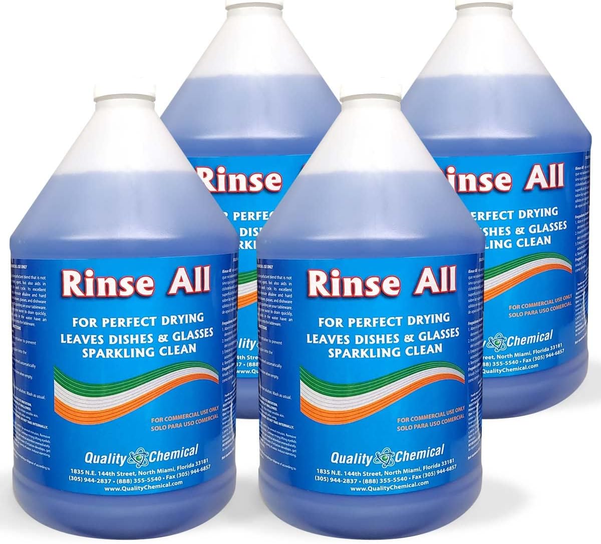 Quality Chemical Rinse Aid 128 oz Pack of 4