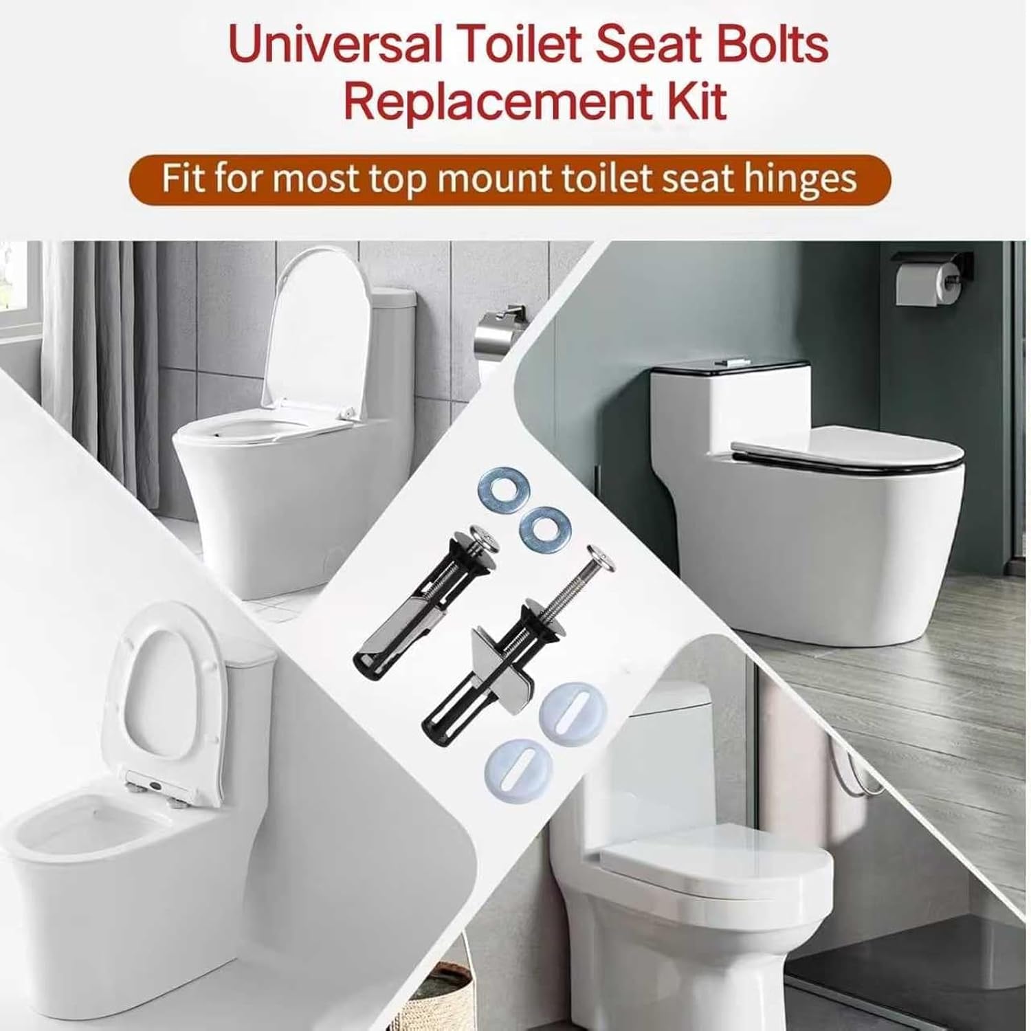 ANGINORLD Universal Toilet Seat Bolt Kit