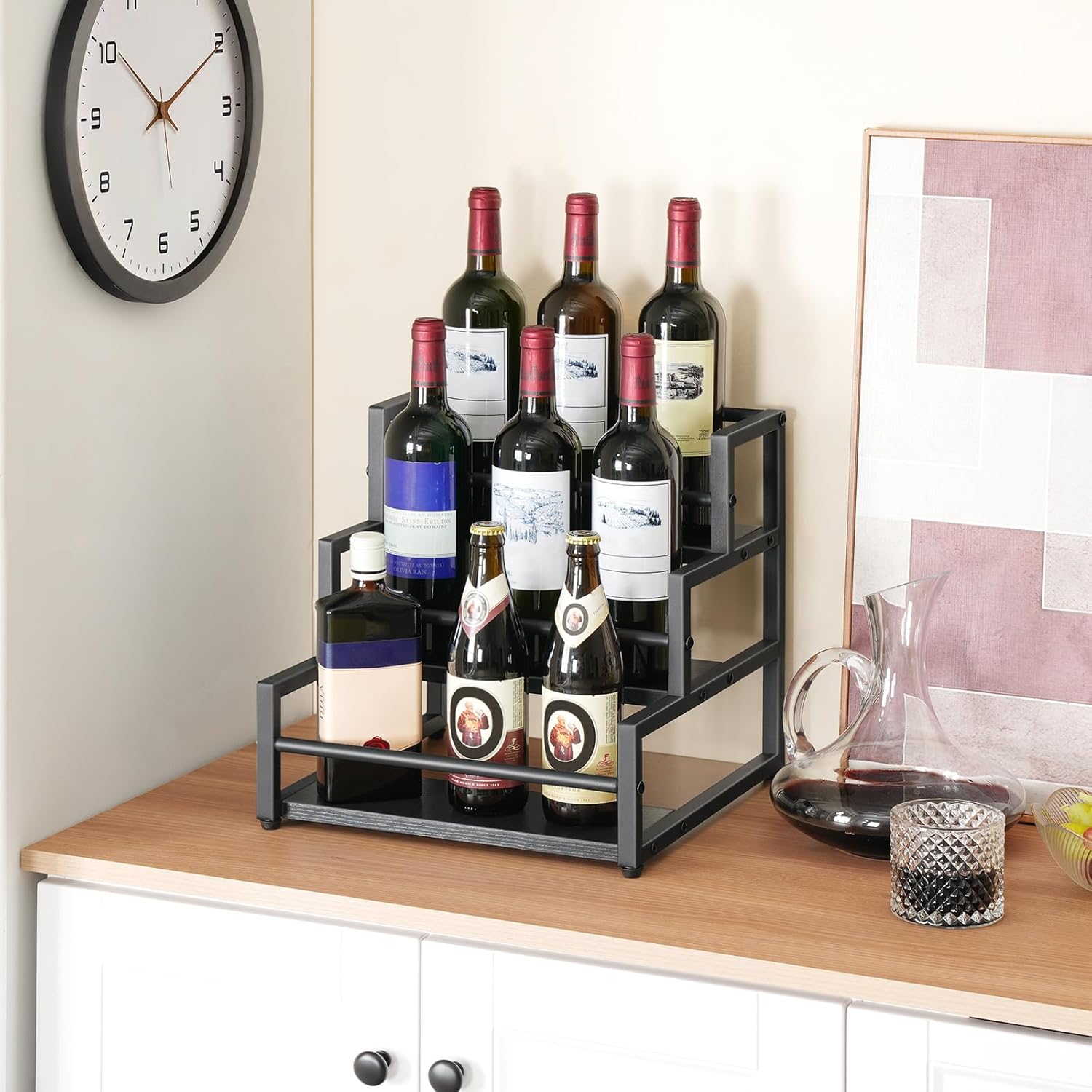 HOOBRO 3-Tier Syrup Rack Organizer for Coffee Bar