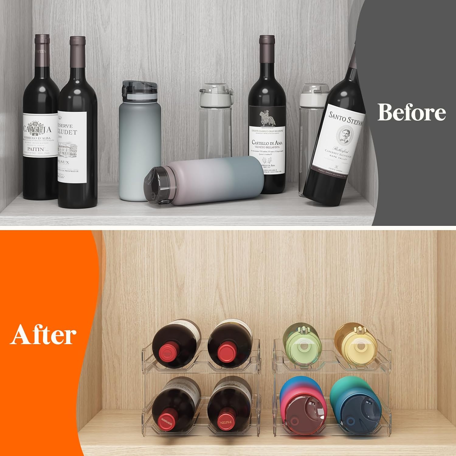 Lifewit Wine Rack for Fridge Cabinet Countertop