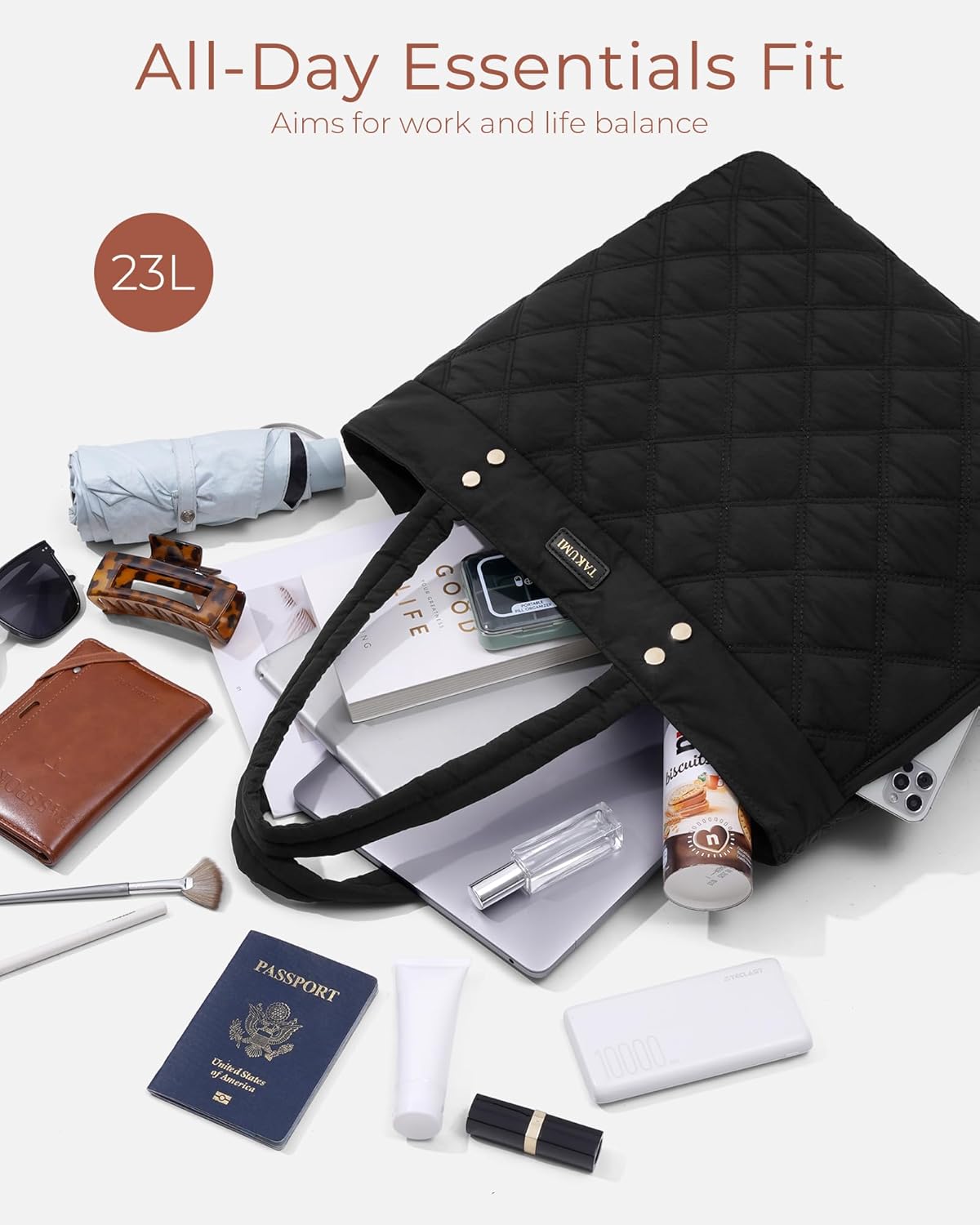 TAKUMI 3PCS Lunch Tote Bag Combo for Women