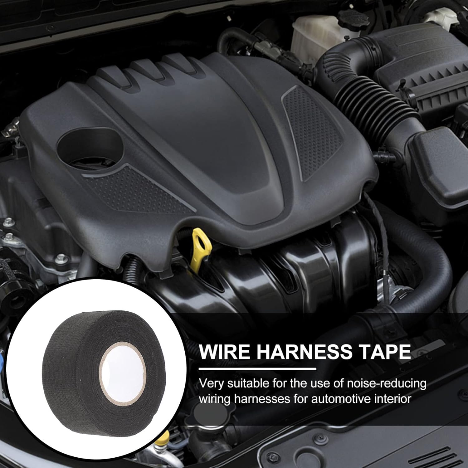 1 Roll Automotive Wiring Harness Tape Black Duct Tape
