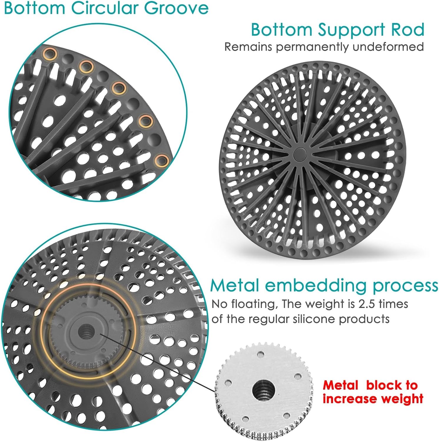 Shower Hair Catcher 2 Pack 55in Large Silicone Drain Strainer