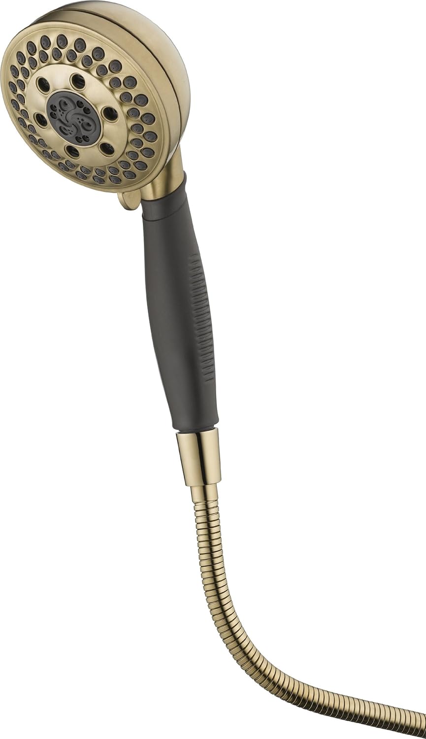 Delta Faucet H2Okinetic 5-Setting Hand Shower with Gold Finish 1