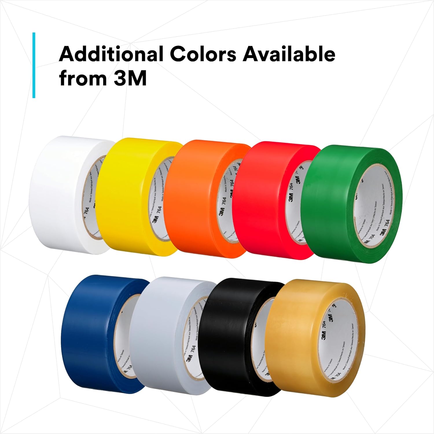 3M Vinyl Tape 764 - 2 in x 36 yd Brown Safety Warning Tape