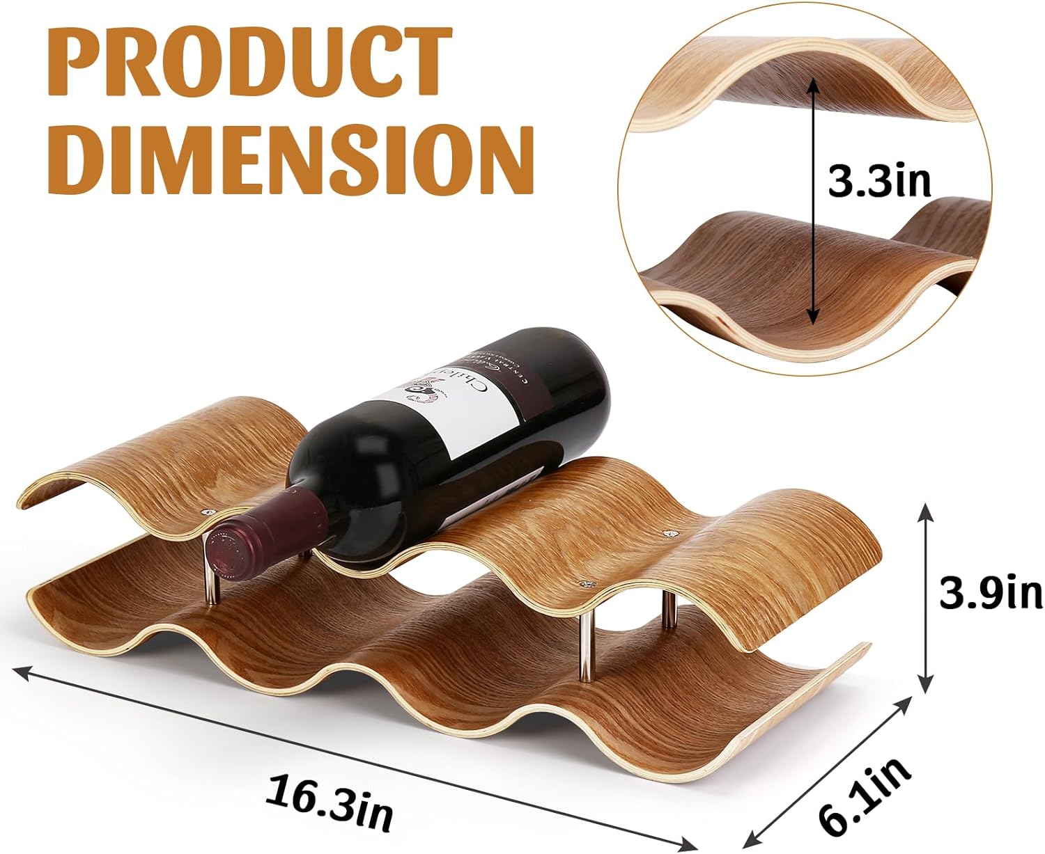 VAlinks 2 Tier 7 Bottle Wave Willow Wine Rack