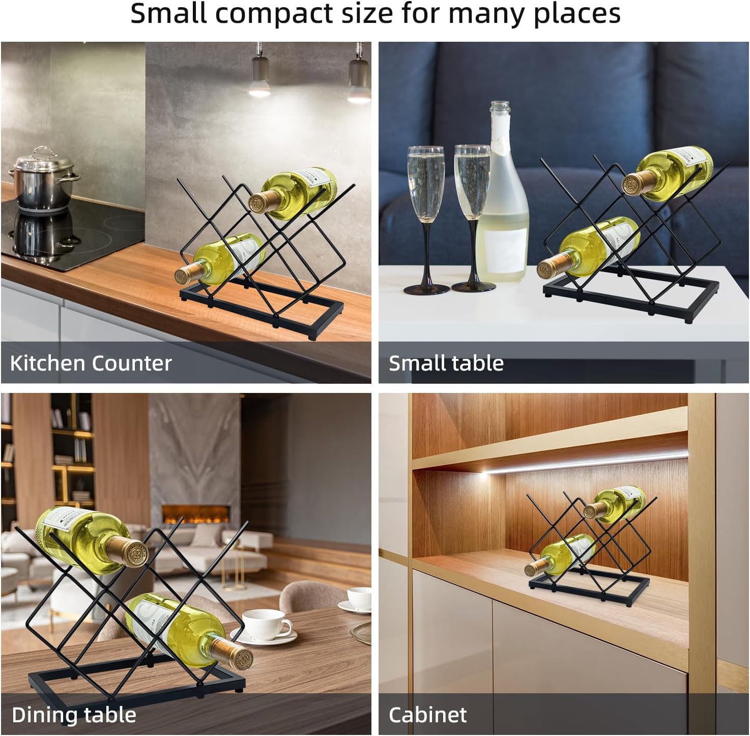 MCSAPIL Tabletop Wine Rack 5 Bottle Capacity