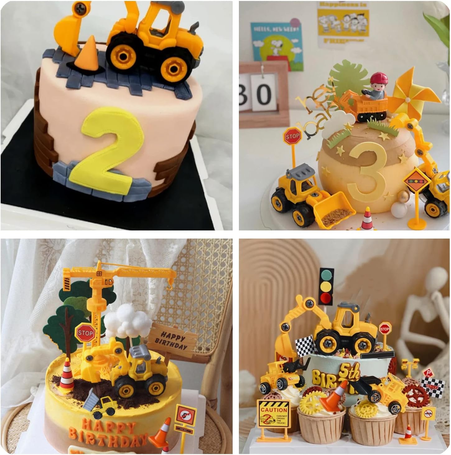 MIYAHOUSE Construction Vehicle Fondant Molds Set Of 6