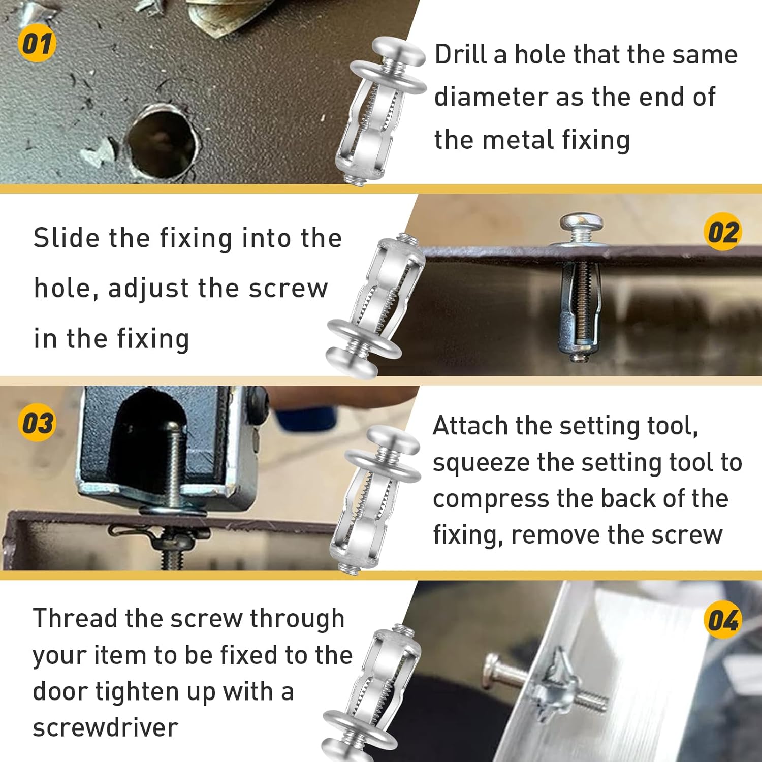 20Pcs M6 x 25 Hollow Door Anchor Set