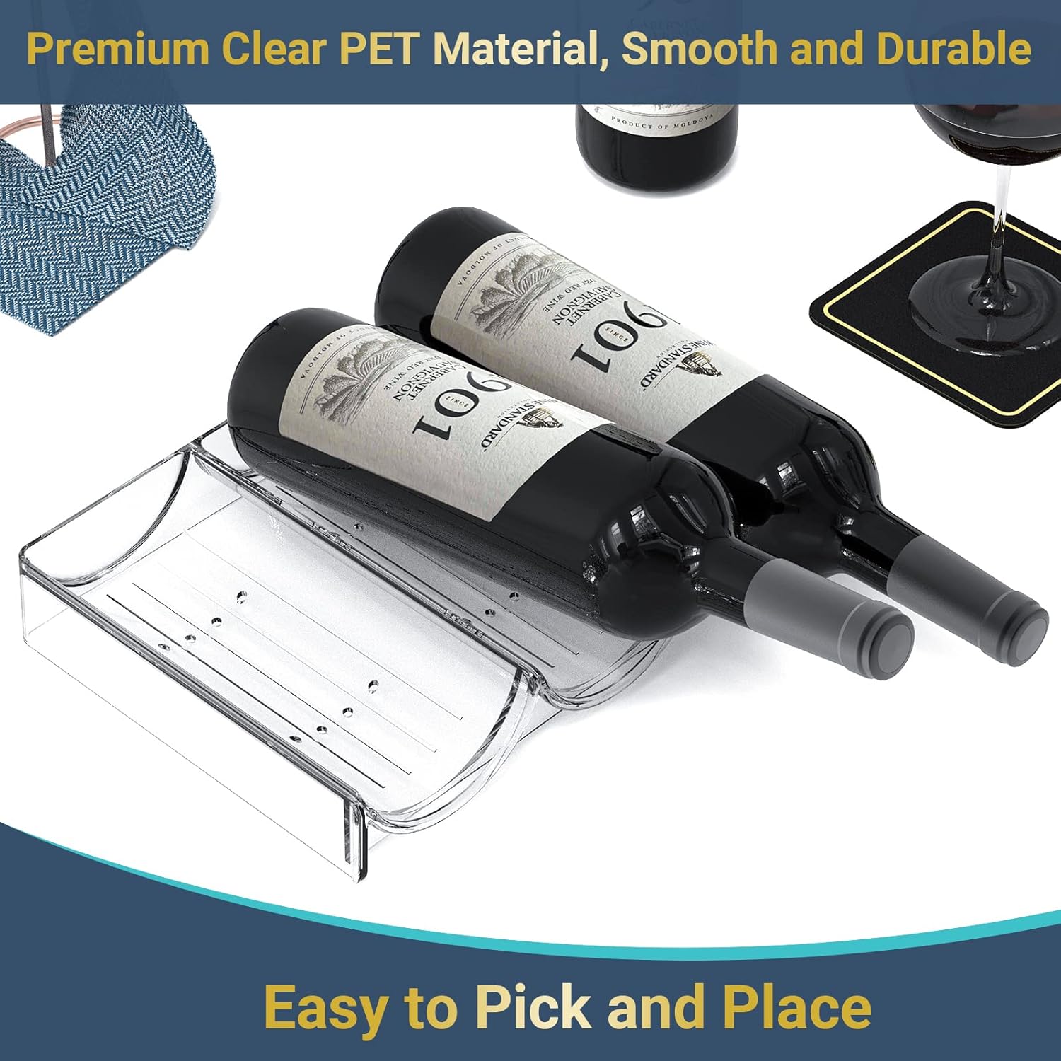Benaep Stackable 4-Tier Water Bottle Wine Rack