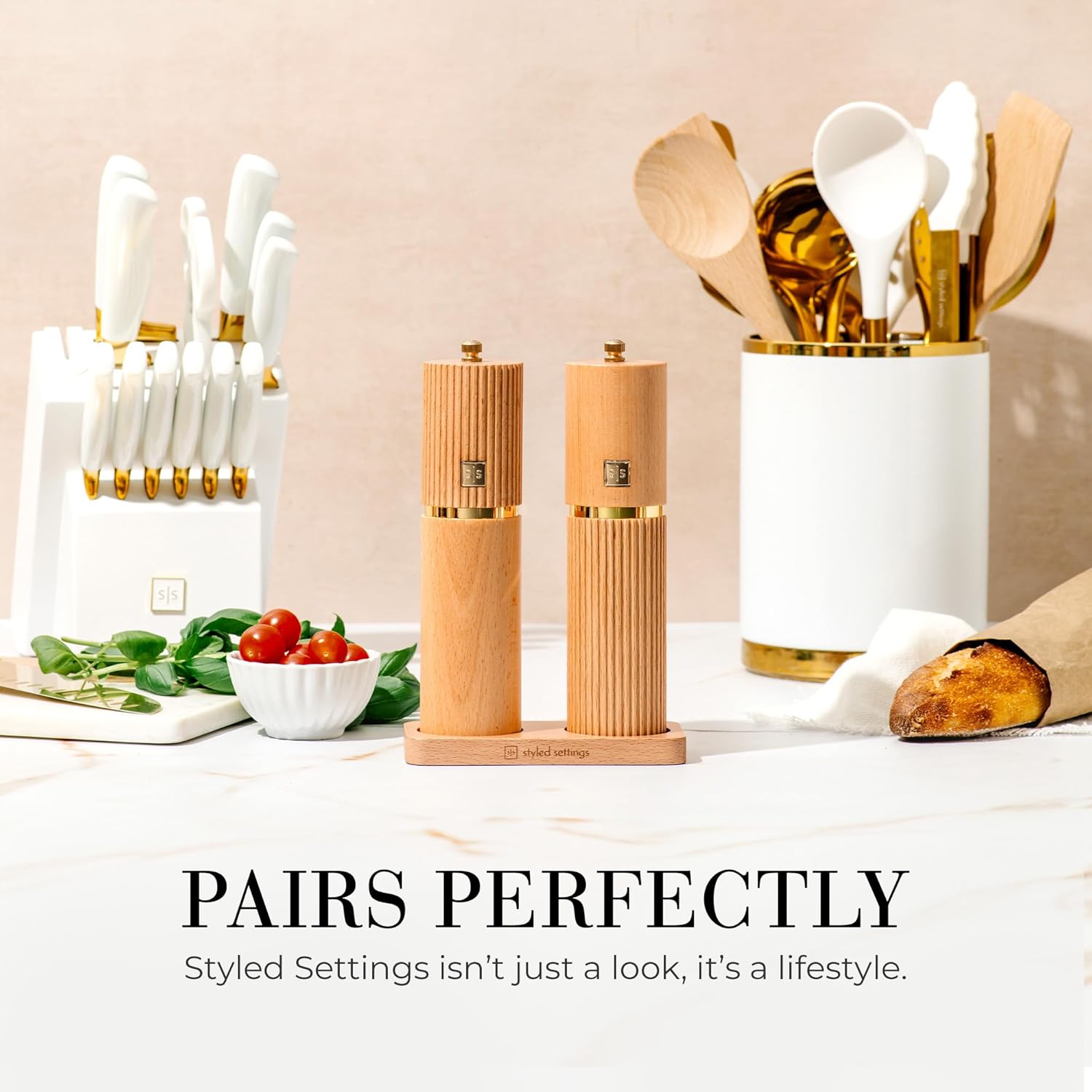 Styled Settings 24-Piece Gold Kitchen Bundle 1
