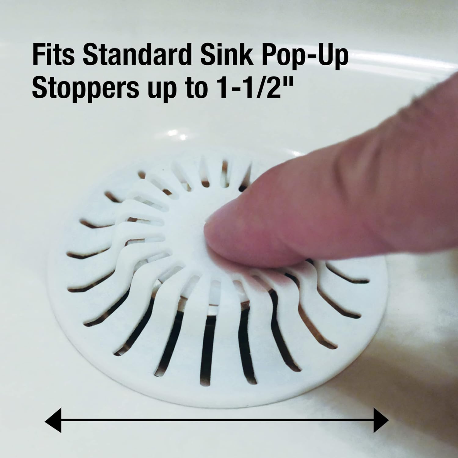Danco Universal Sink Hair Catcher Strainer 2 Pack - White