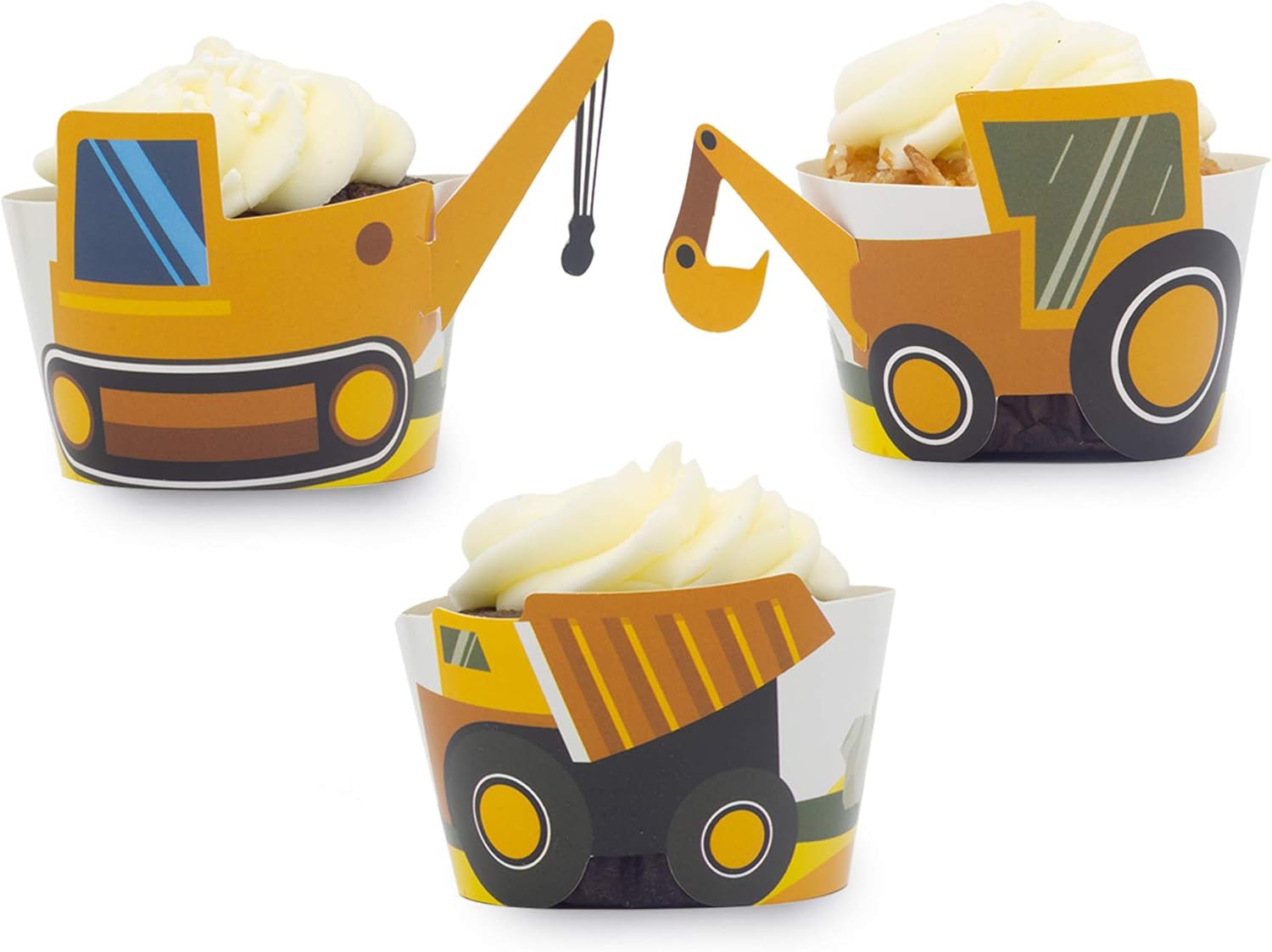 Pop Fizz Designs Construction Cupcake Wrappers Set of 24