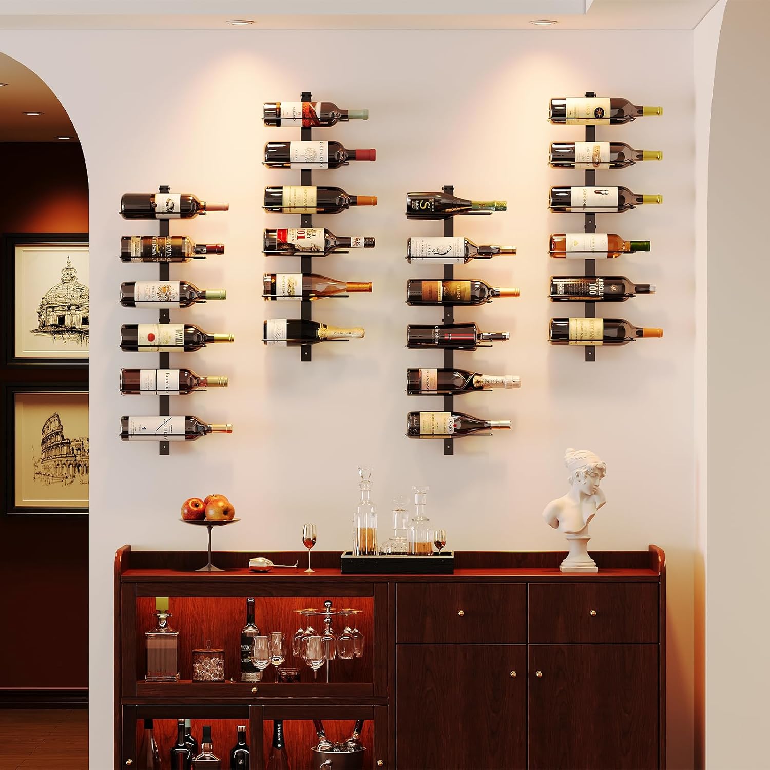 X-cosrack 24 Bottles Wall Mounted Wine Rack