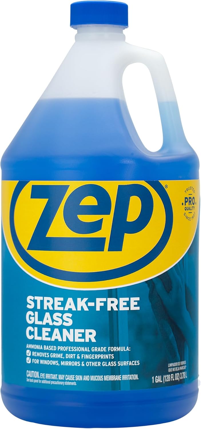 Zep Streak-Free Glass Cleaner - 1 Gallon 4-Pack Case of 4 ZU1120128