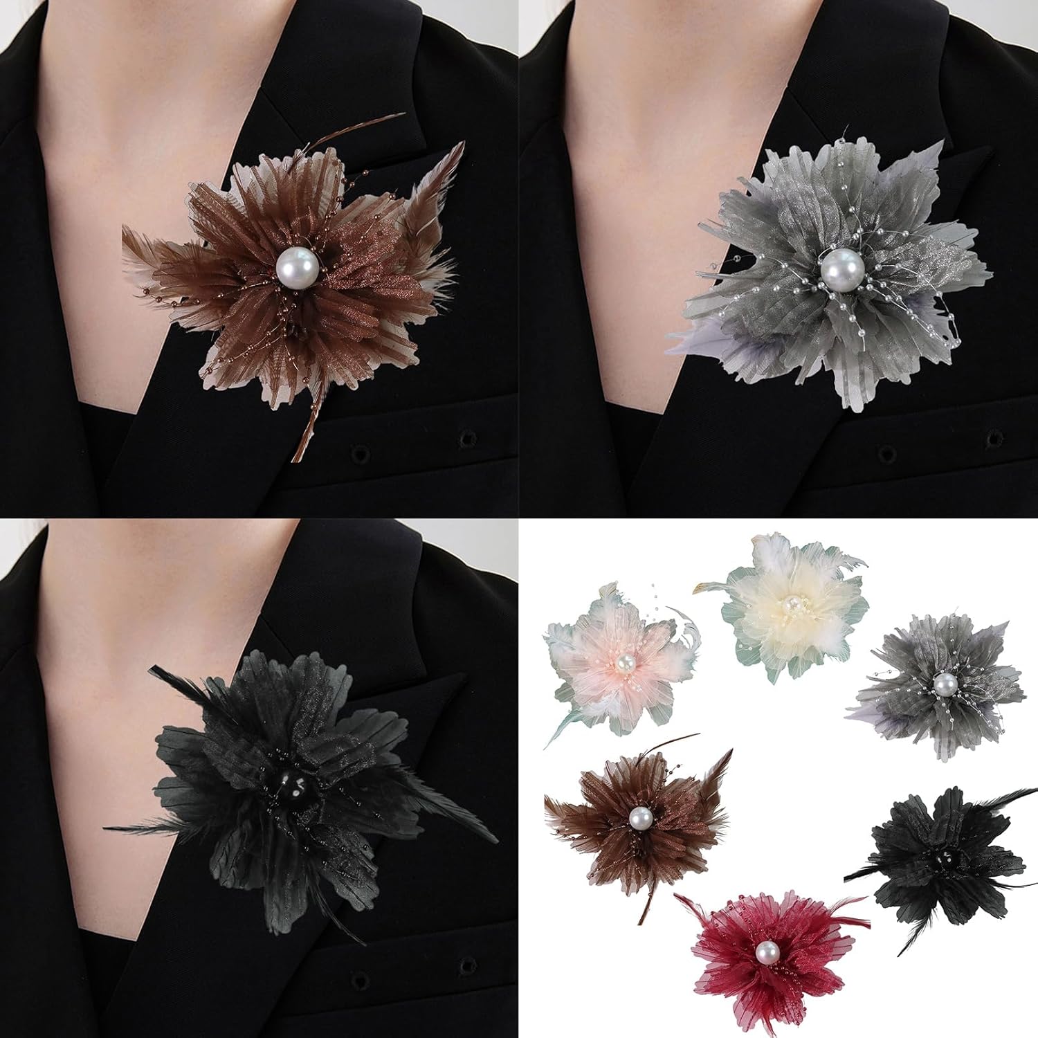 3D Fabric Flower Patches for Costume and Dress Customization