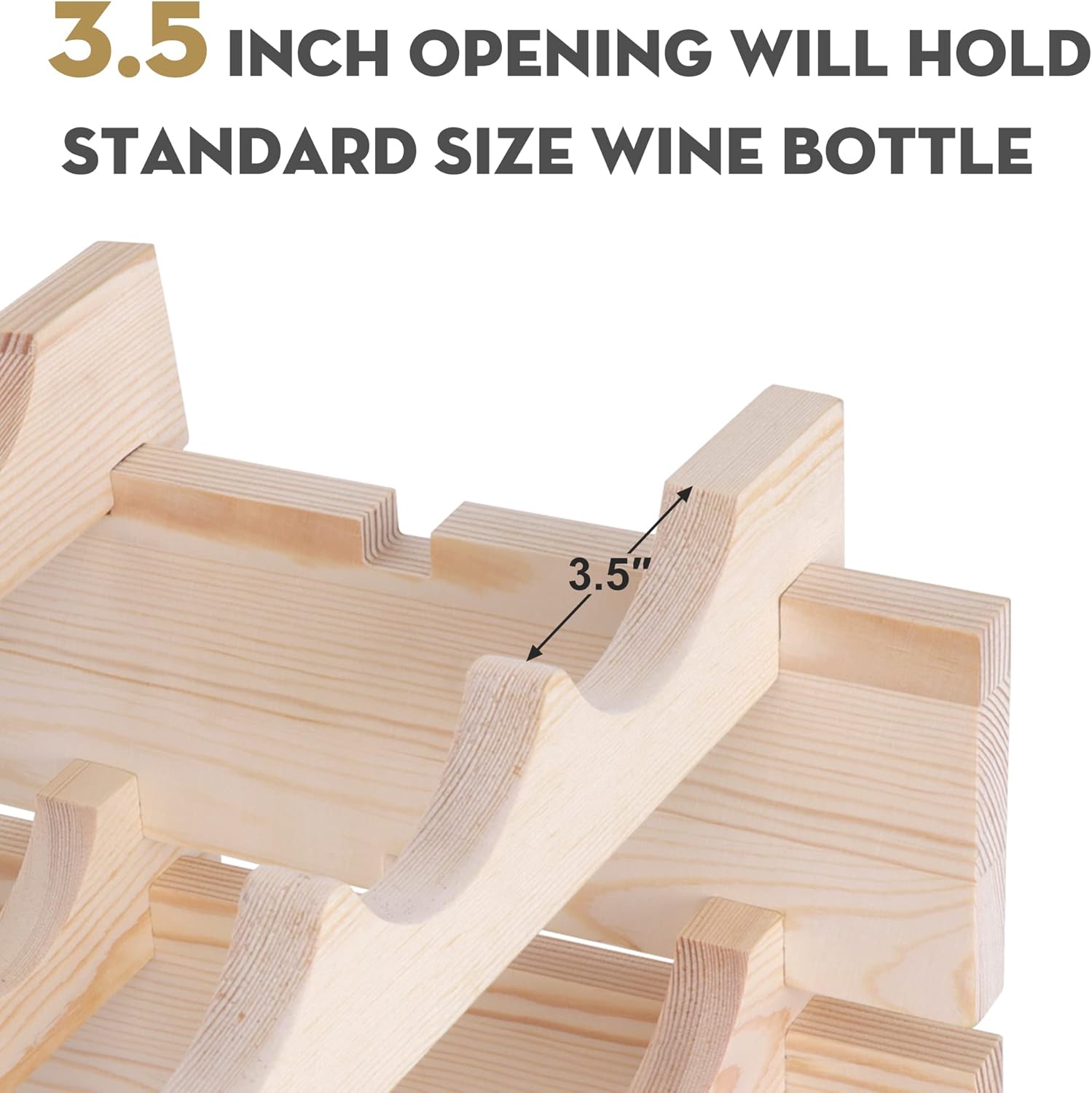 Smartxchoices 96-Bottle Modular Wine Rack 8-Tier Freestanding Display Holder