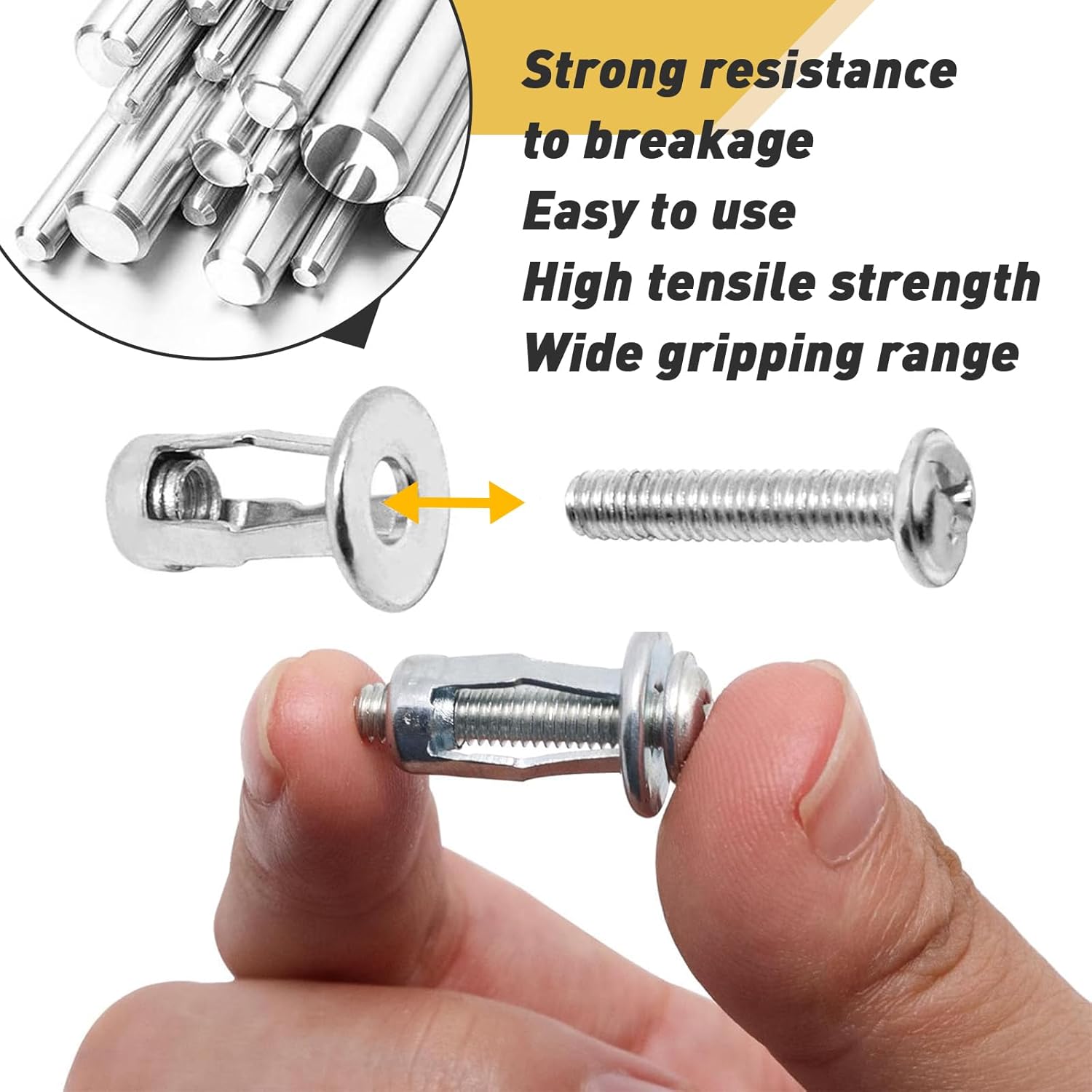 20Pcs M6 x 25 Hollow Door Anchor Set
