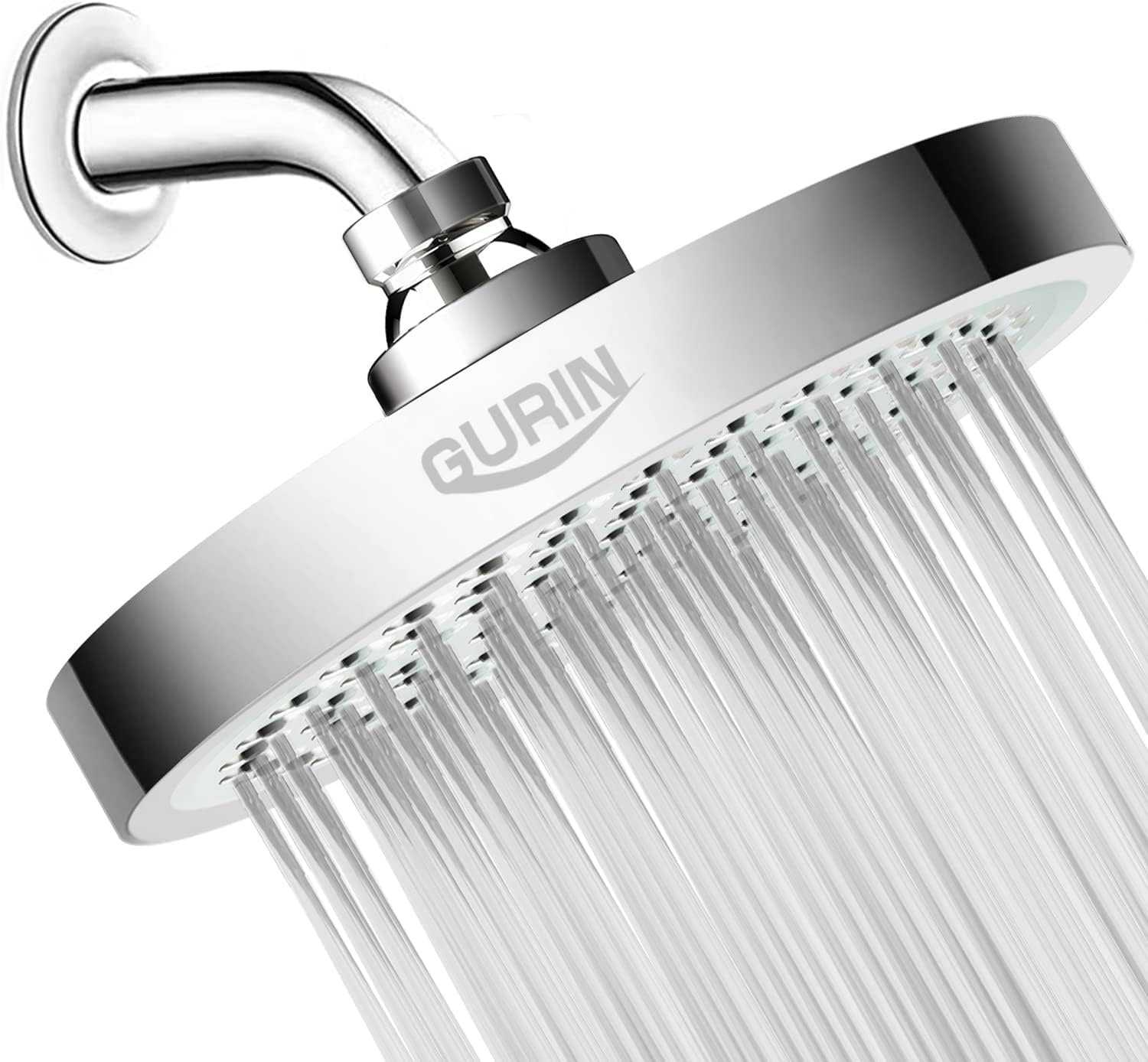 GURIN High Pressure Rain Shower Head with Chrome Finish