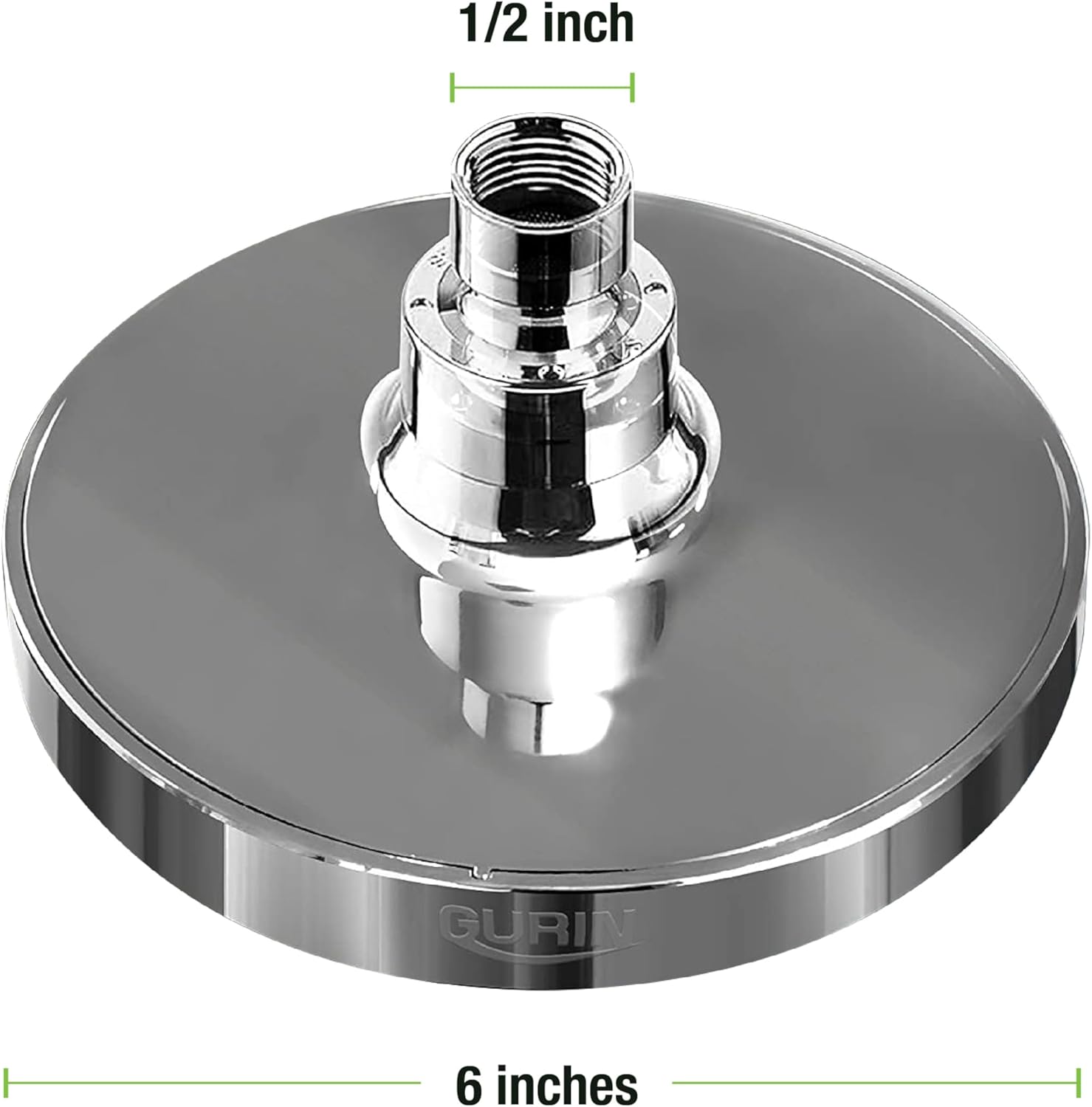 GURIN High Pressure Rain Shower Head with Chrome Finish