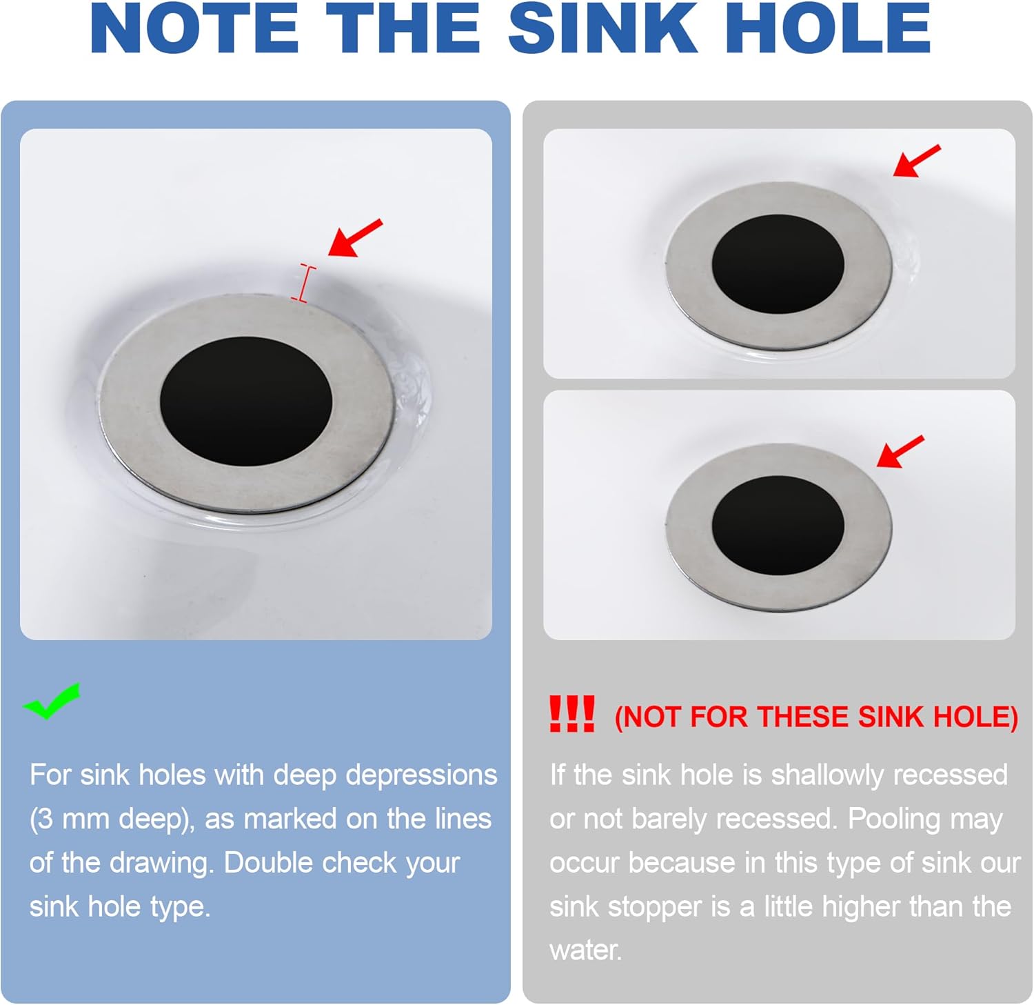Universal Sink Stopper - Brushed Nickel Drain Plug with Anti-Clogging Strainer