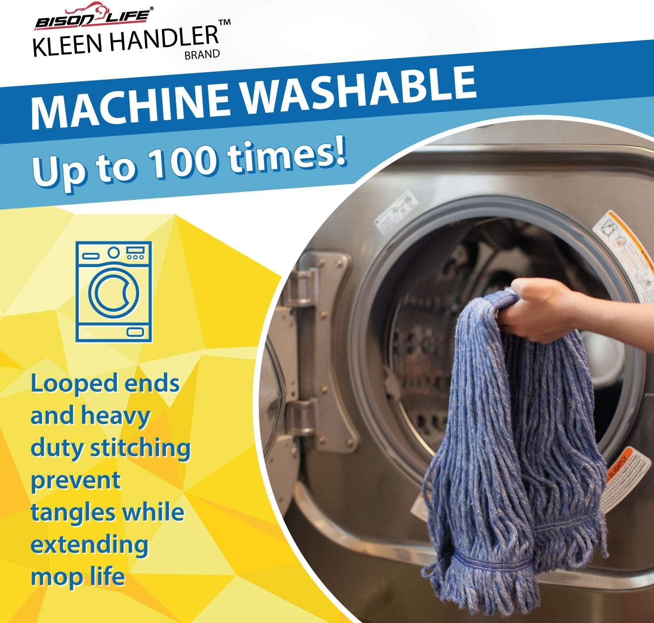 KLEEN HANDLER Heavy Duty Mop Head Replacement - Case of 24