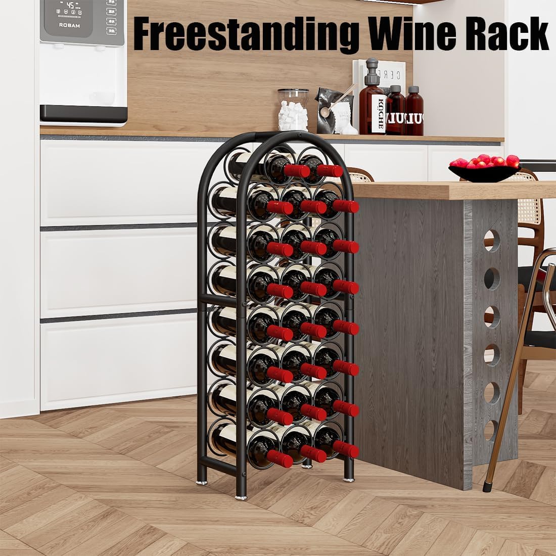 Dazioter Freestanding Wine Rack 23 Bottles Black 1