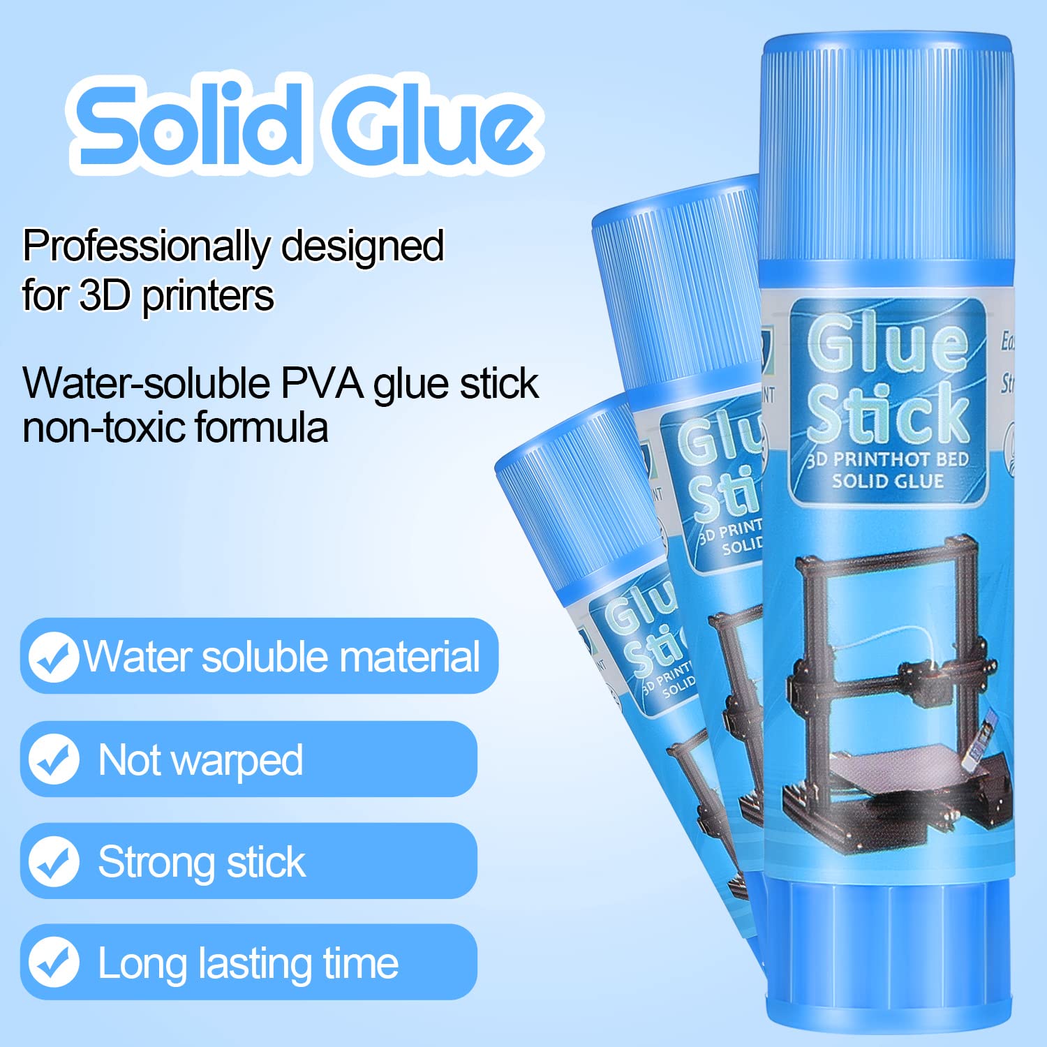 Outus PVP Glue Sticks for 3D Printer Hot Bed 6 Pack