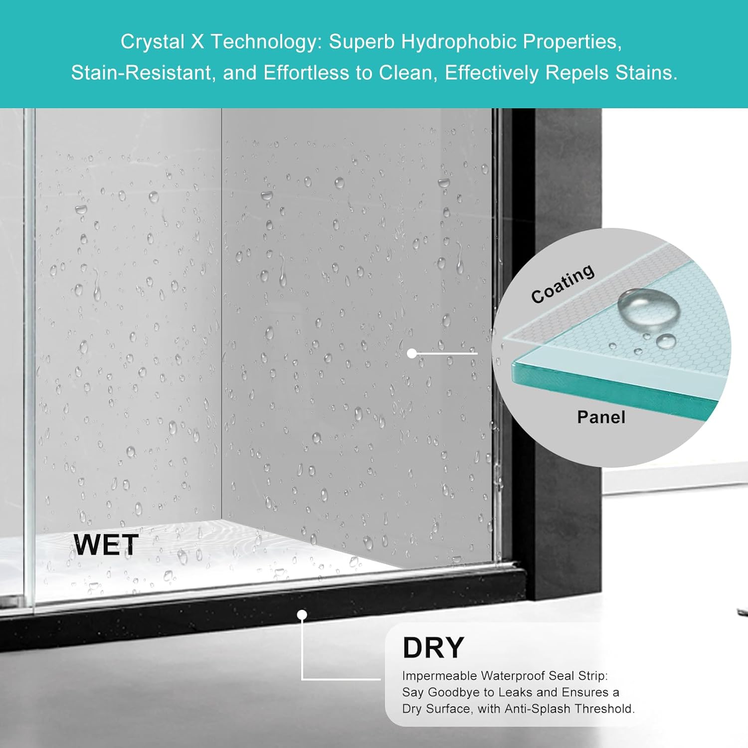 MoSweet Milano Double Sliding Shower Door 54x74 1