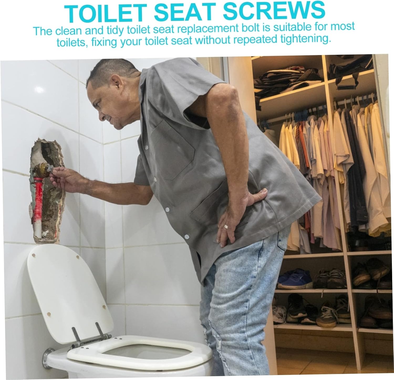 Universal 4 Pcs Toilet Seat Bolts Screws Accessories