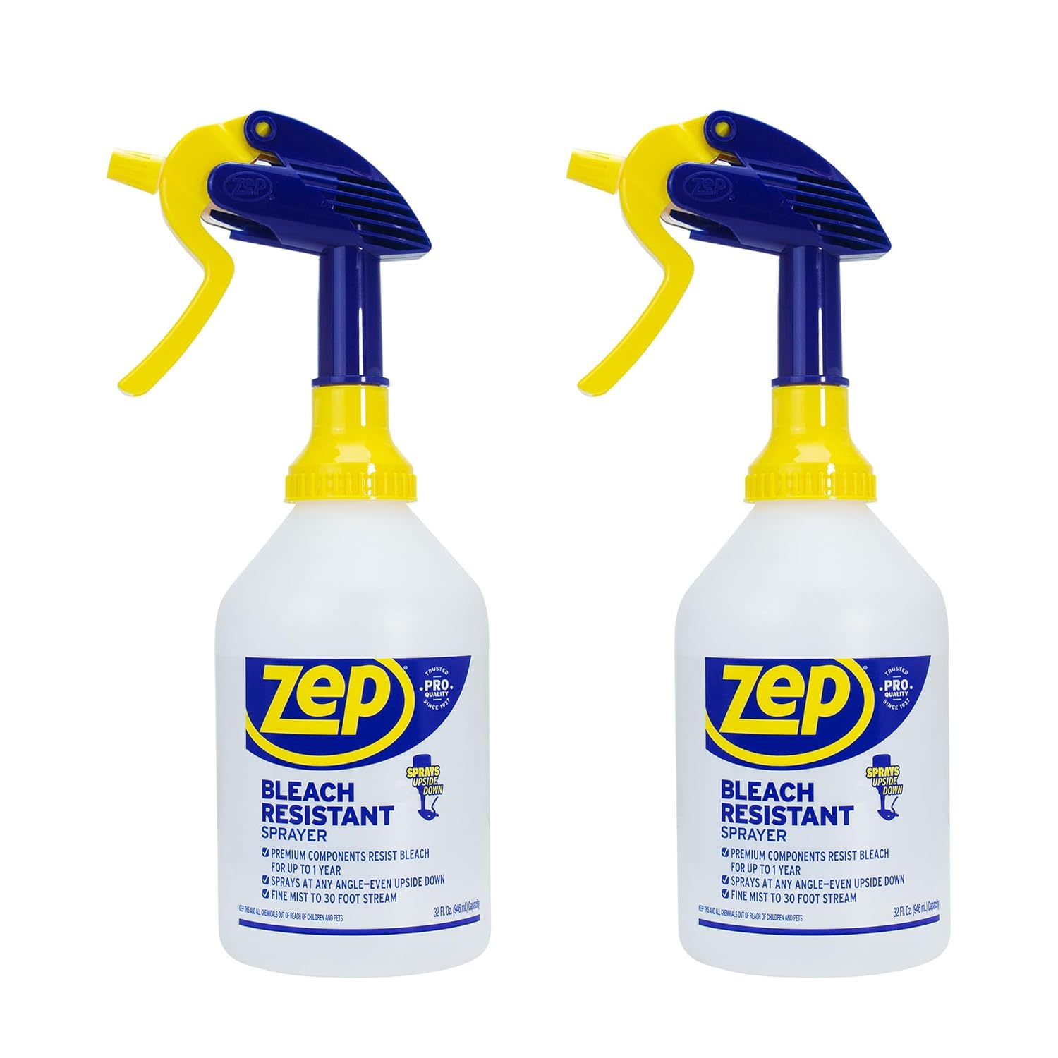 Zep Bleach Resistant Professional Sprayer Bottle - 32 oz Pack of 2