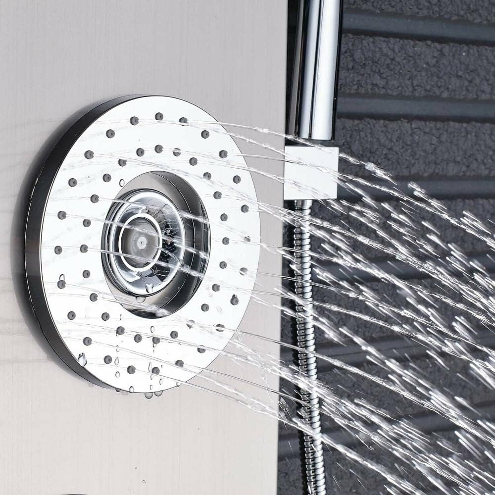 Gougeltd Stainless Steel Shower Panel Tower System with LED Water Temp Display