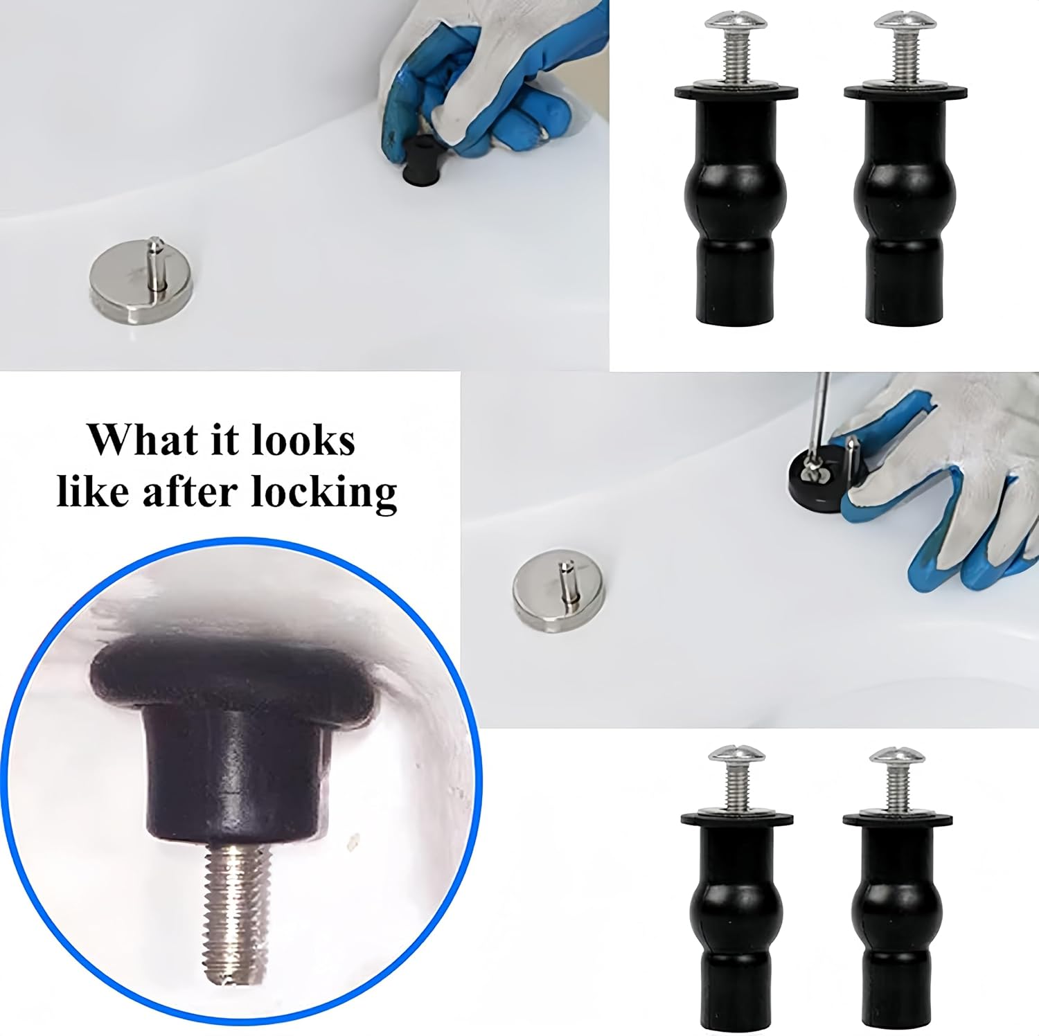 Wulikanhua Universal Toilet Seat Hinge Set