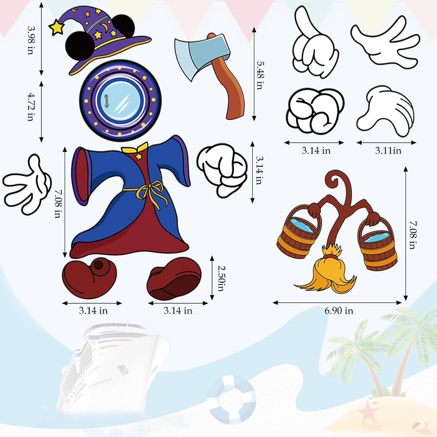 RiVolTa Magical Cruise Door Magnets 15 Pcs